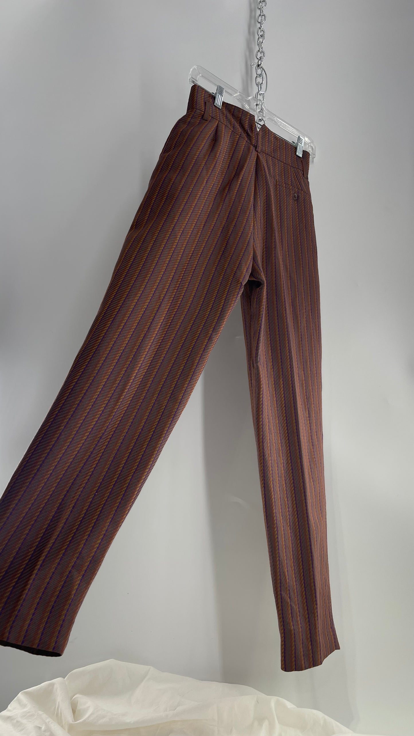 Vintage High Waisted Striped Trouser (2)