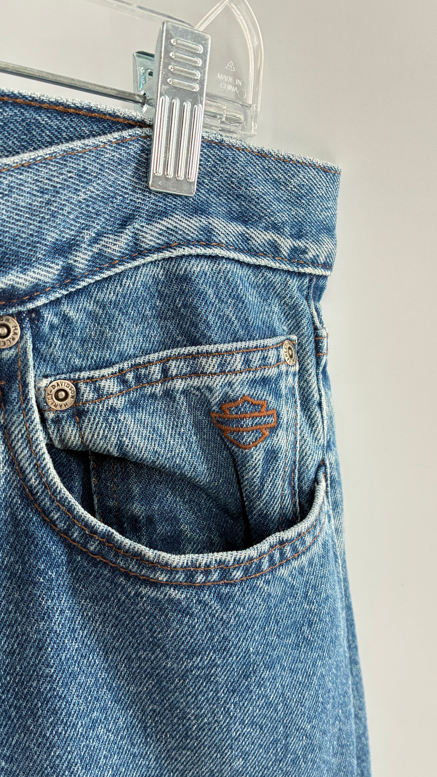 Vintage Harley Davidson Unisex Straight Leg Jeans (36x32)