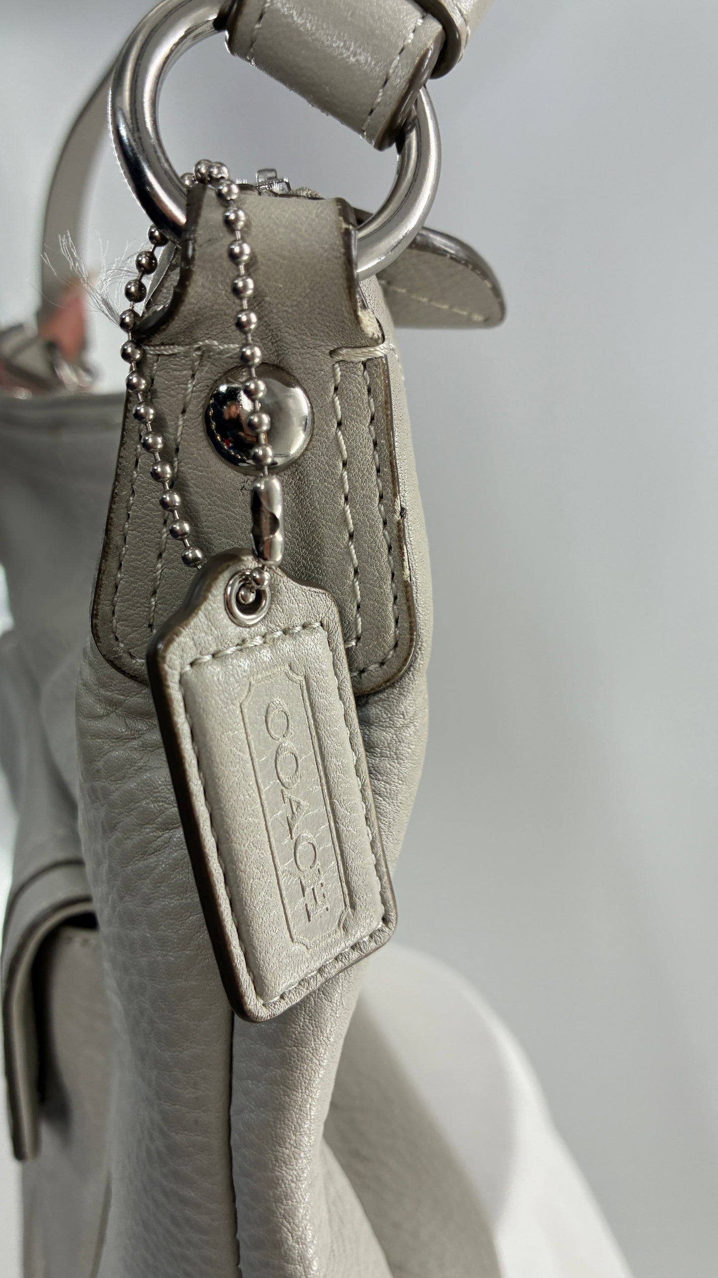 Vintage COACH Penelope Grey Leather Crossbody