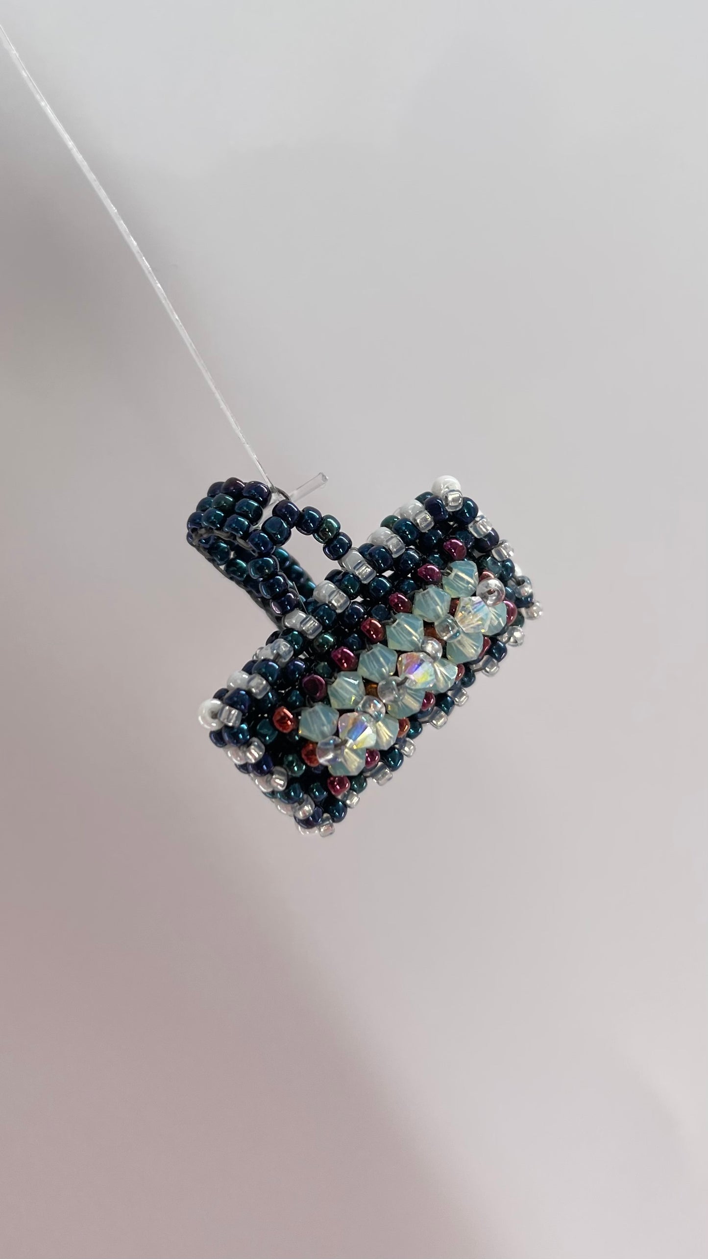 Vintage 70s Fully Beaded Ring