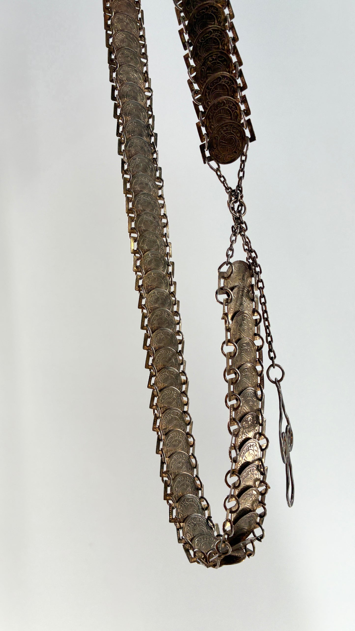 Vintage Bronze Coin Chainlink Belt