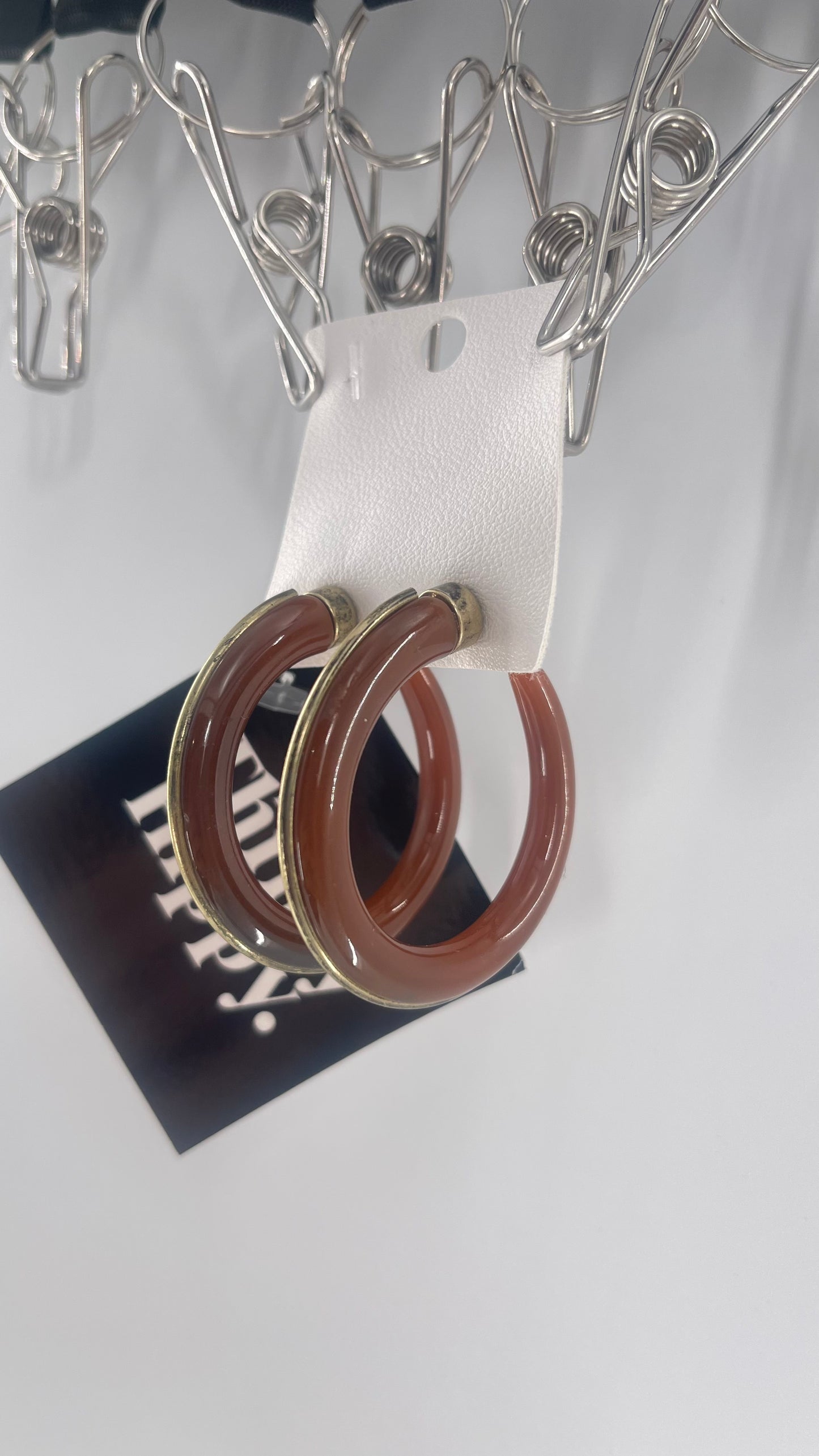 Free People Brown + Brass Hoop Earring