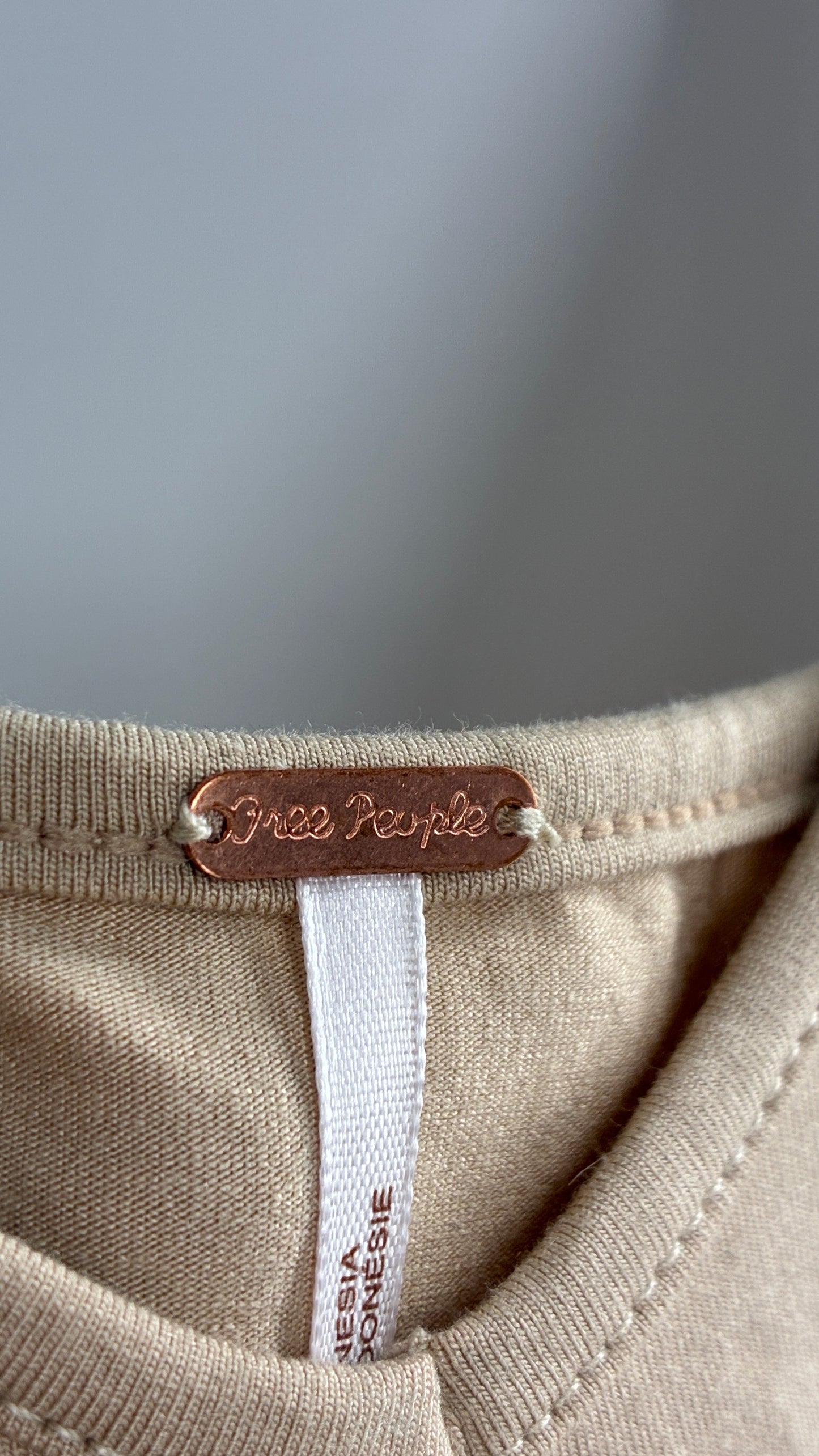 Intimately Free People Tan Viscose, Elastane Slip (Small)