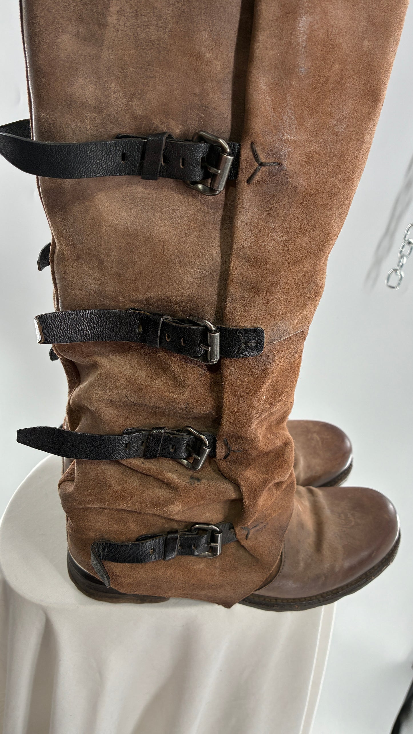 Tatum Over the Knee AS98 Distressed Worn Boots (41)