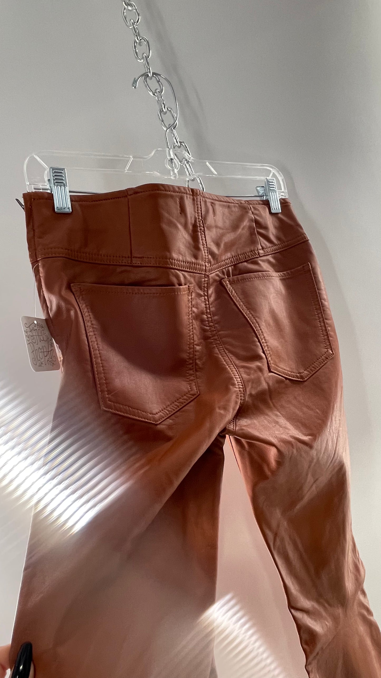Free People Cognac Vegan Leather Flare (26W)