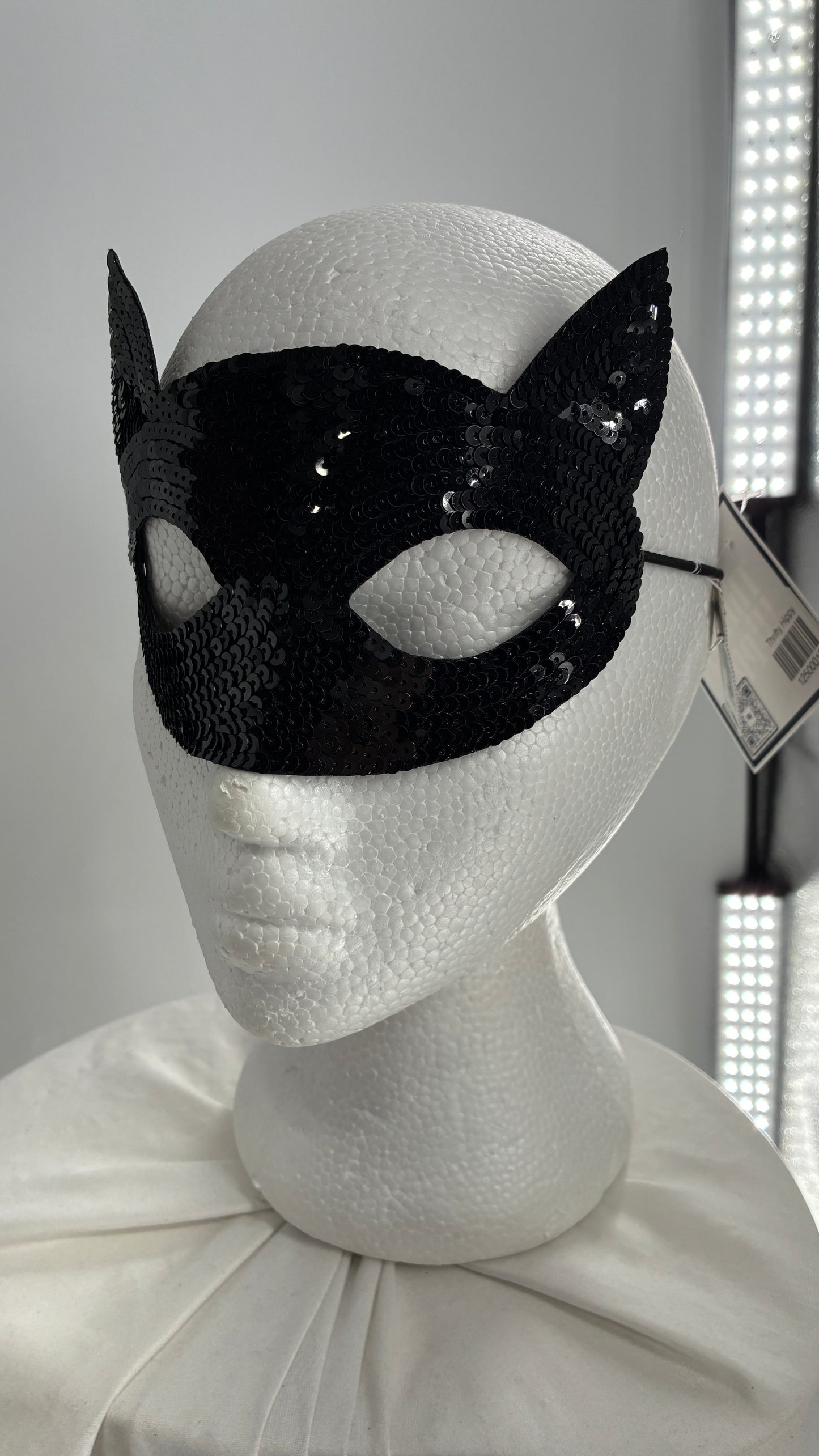 American Eagle Black Sequin Cat Eye Mask with Tags Attached