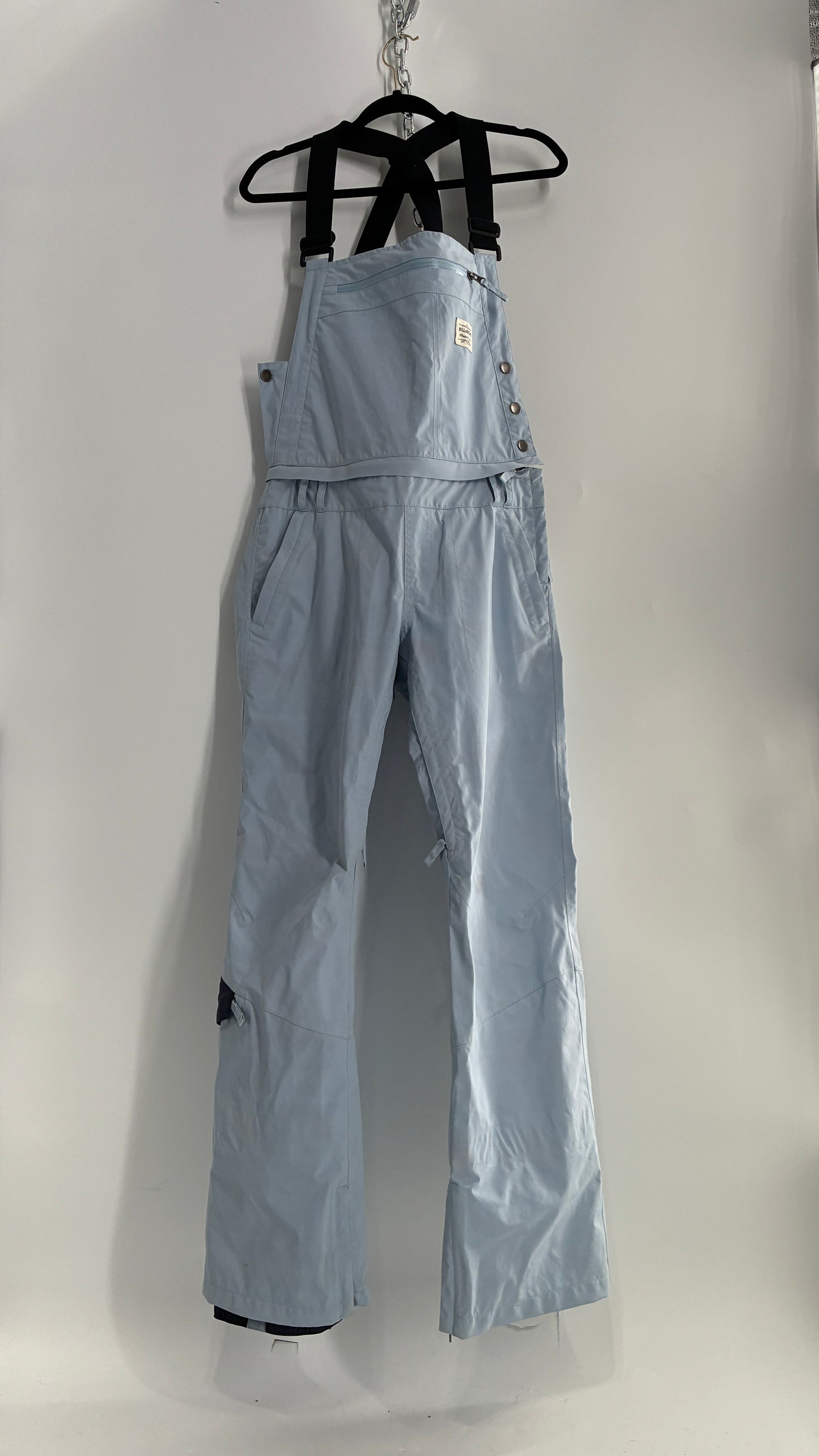 BILLABONG Light Blue Snowboarding Jumpsuit with Detachable Overalls (Small)