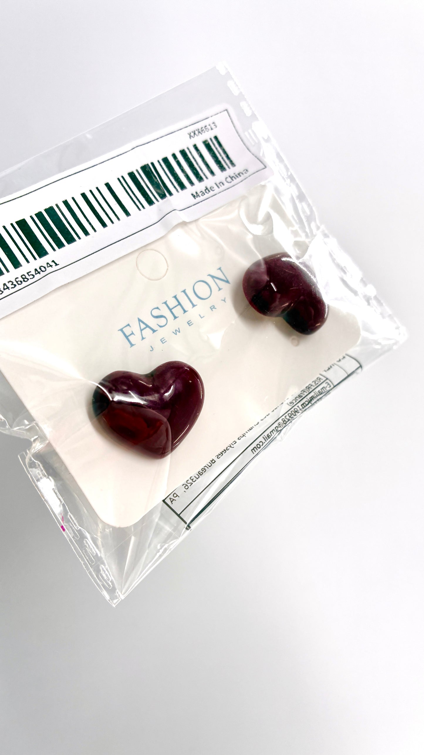 Red Heart Shaped Earrings
