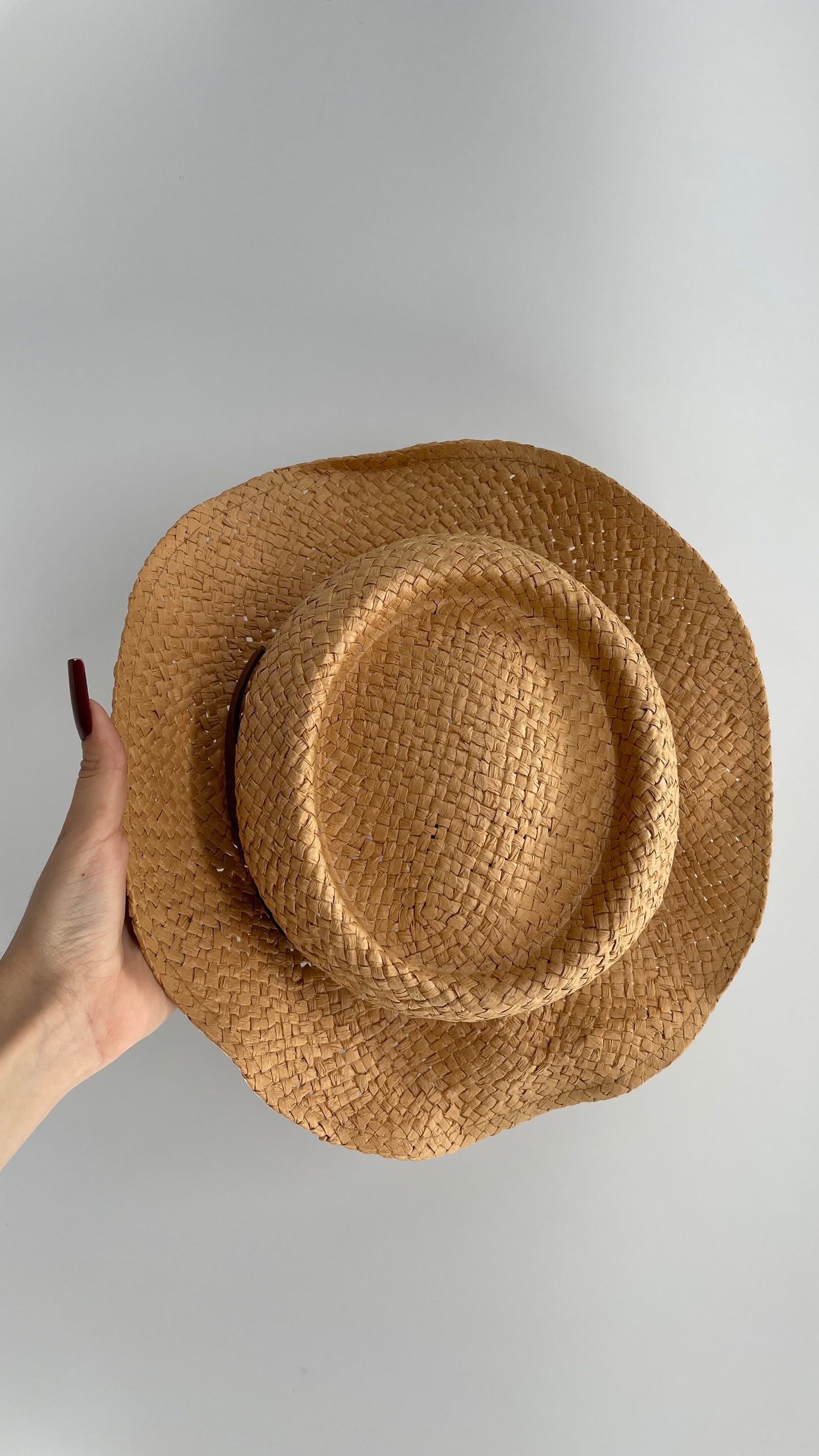 Staring at Stars Tan Straw Sun Hat with Belted Detail