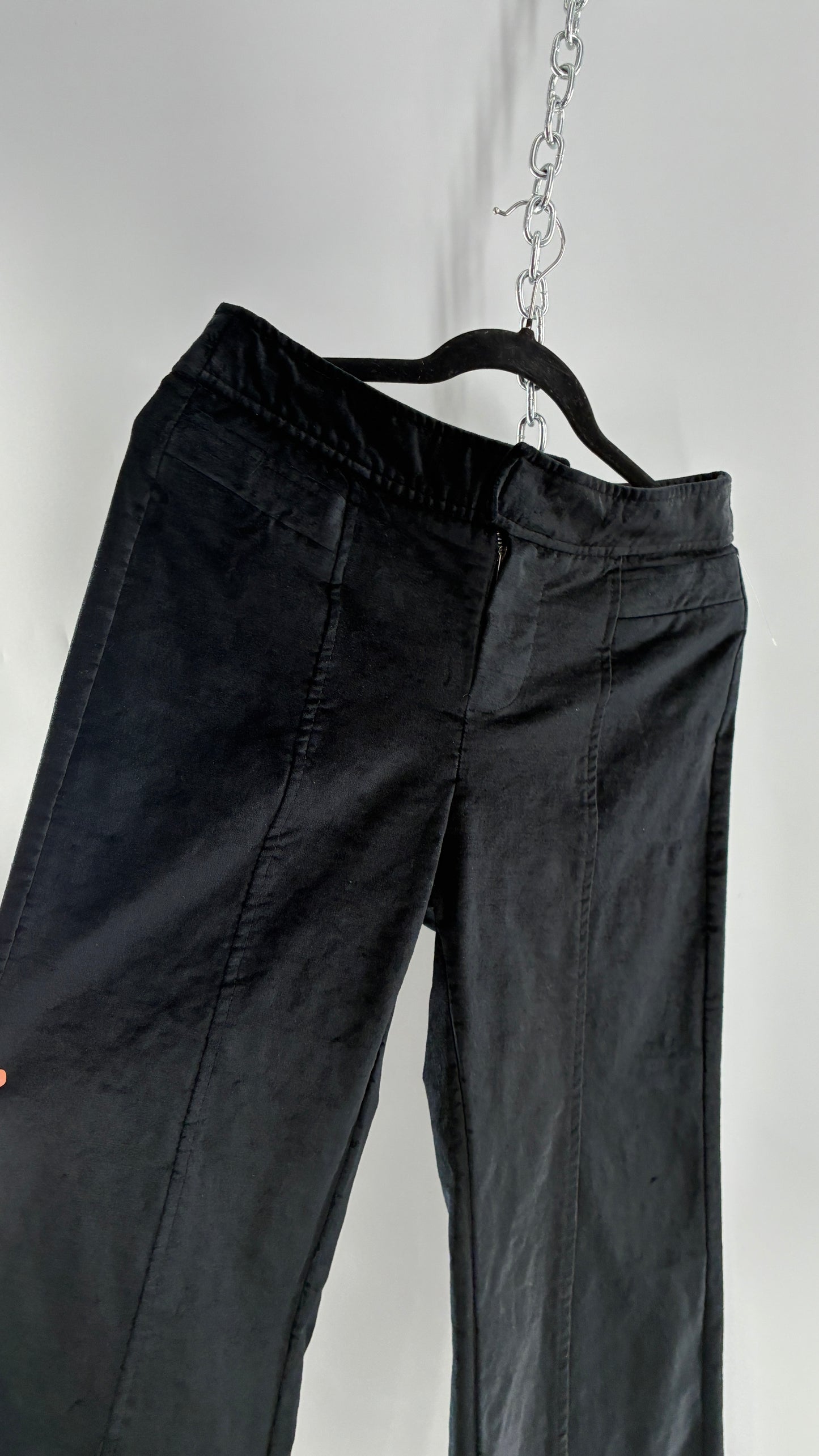 Free people Black Heavy Velour Velvet Walk with You Kick Flare Hot Pants(6)