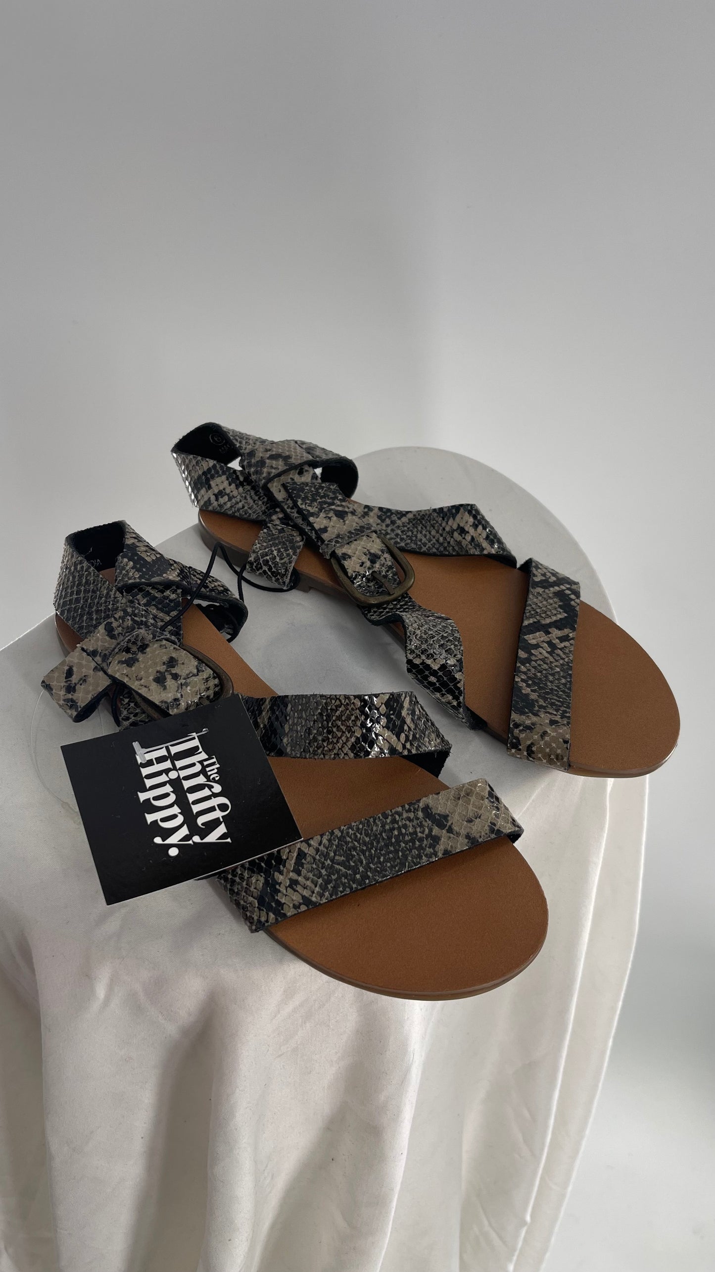Urban Outfitters Snakeskin Patterned Strappy Sandal (6)
