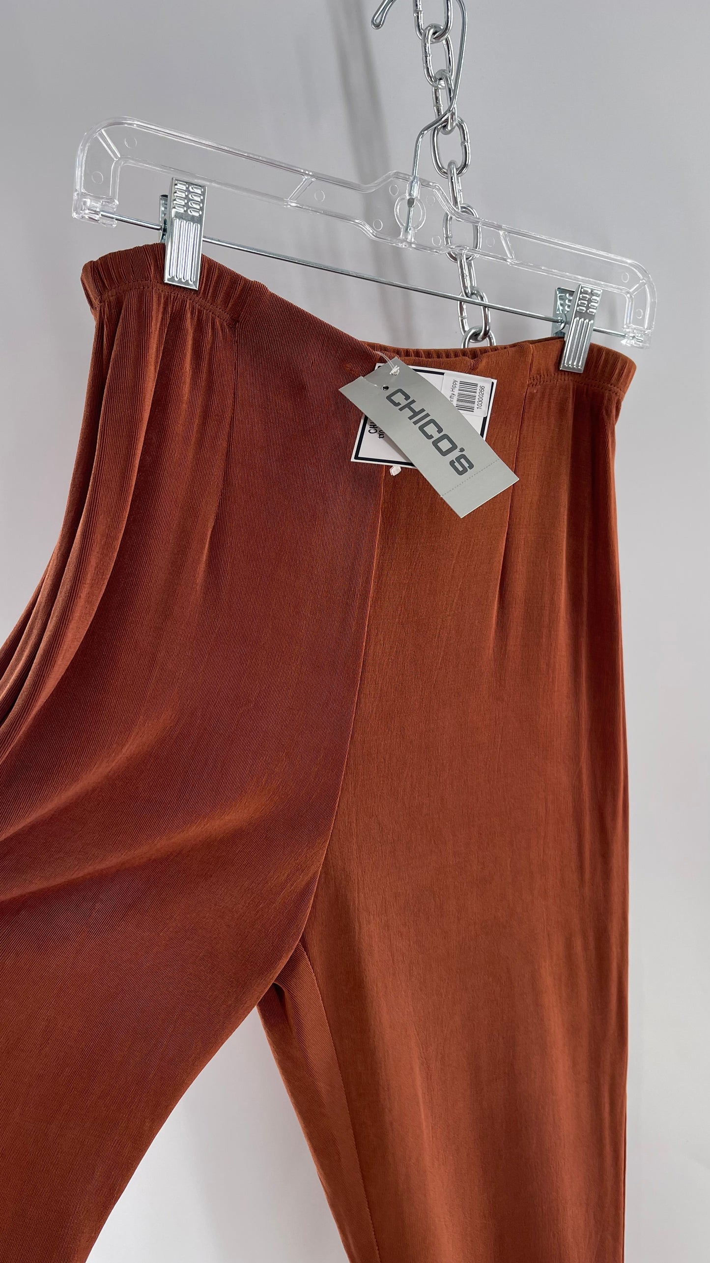 Deadstock Vintage CHICO’s Burnt Orange Terracotta Lounge Pants with Tags Attached (XL)