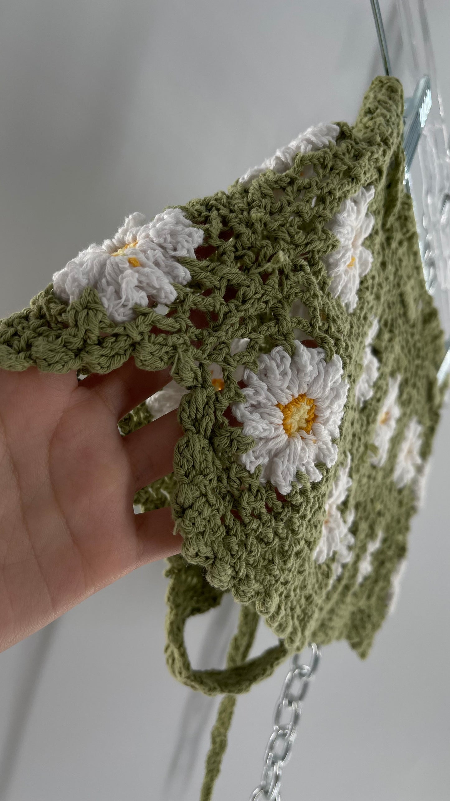 AndiBagus Hand Made Crochet Daisy Fields High Waisted Shorts/Cover Up (XS/S)