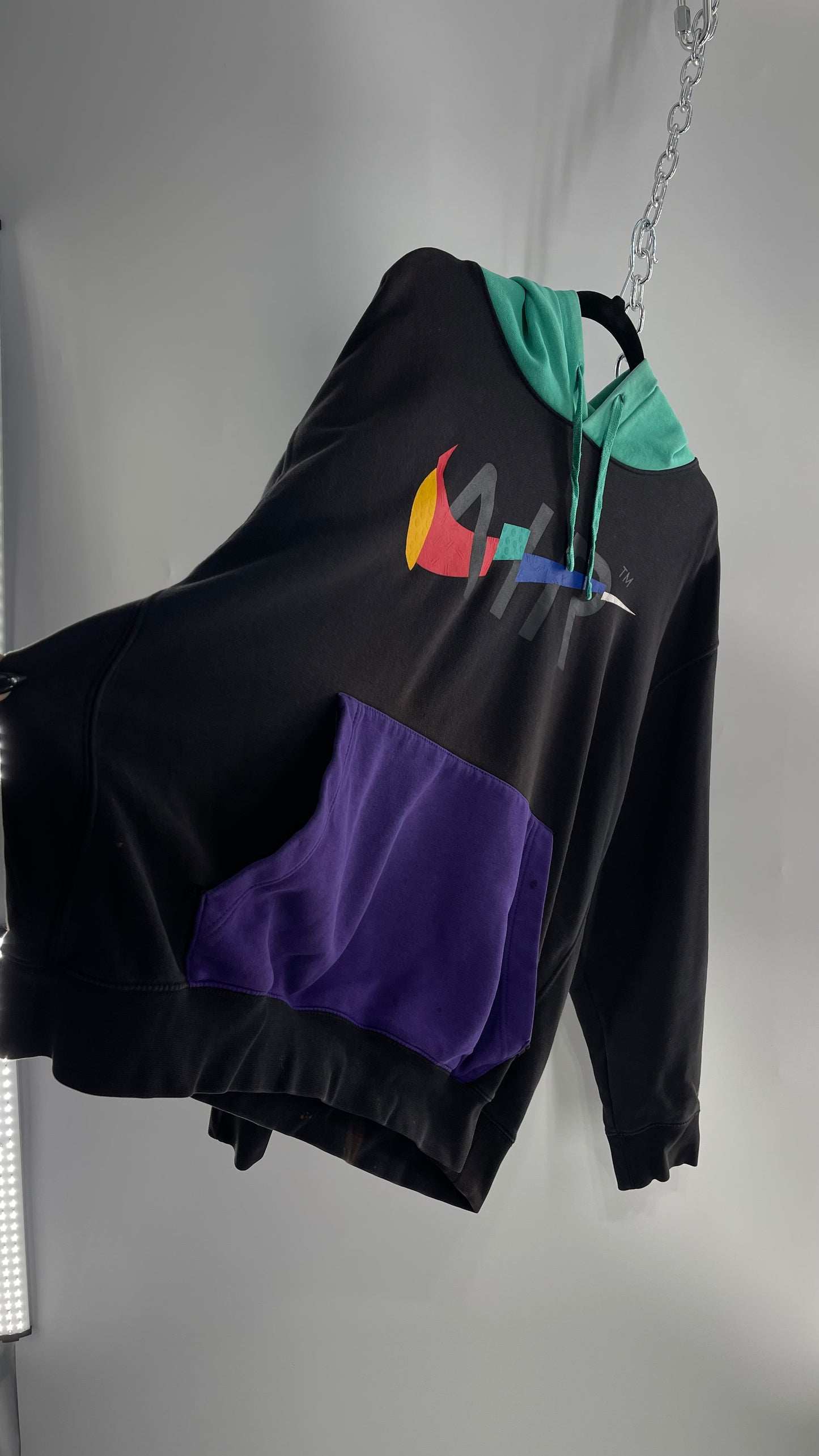 NIKE Air Color Block Nintendo Aesthetic Hoodie (XXL)