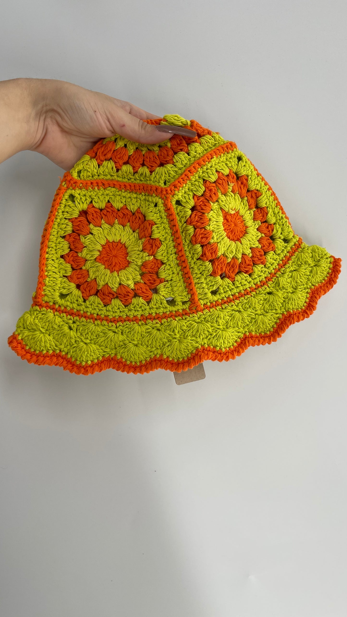Crochet Yellow and Orange Sun/Bucket Hat