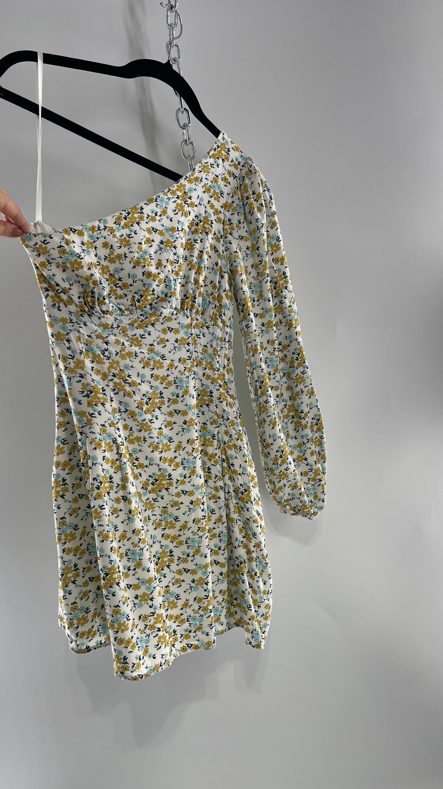 Free People One Sleeve Floral Dress (0)