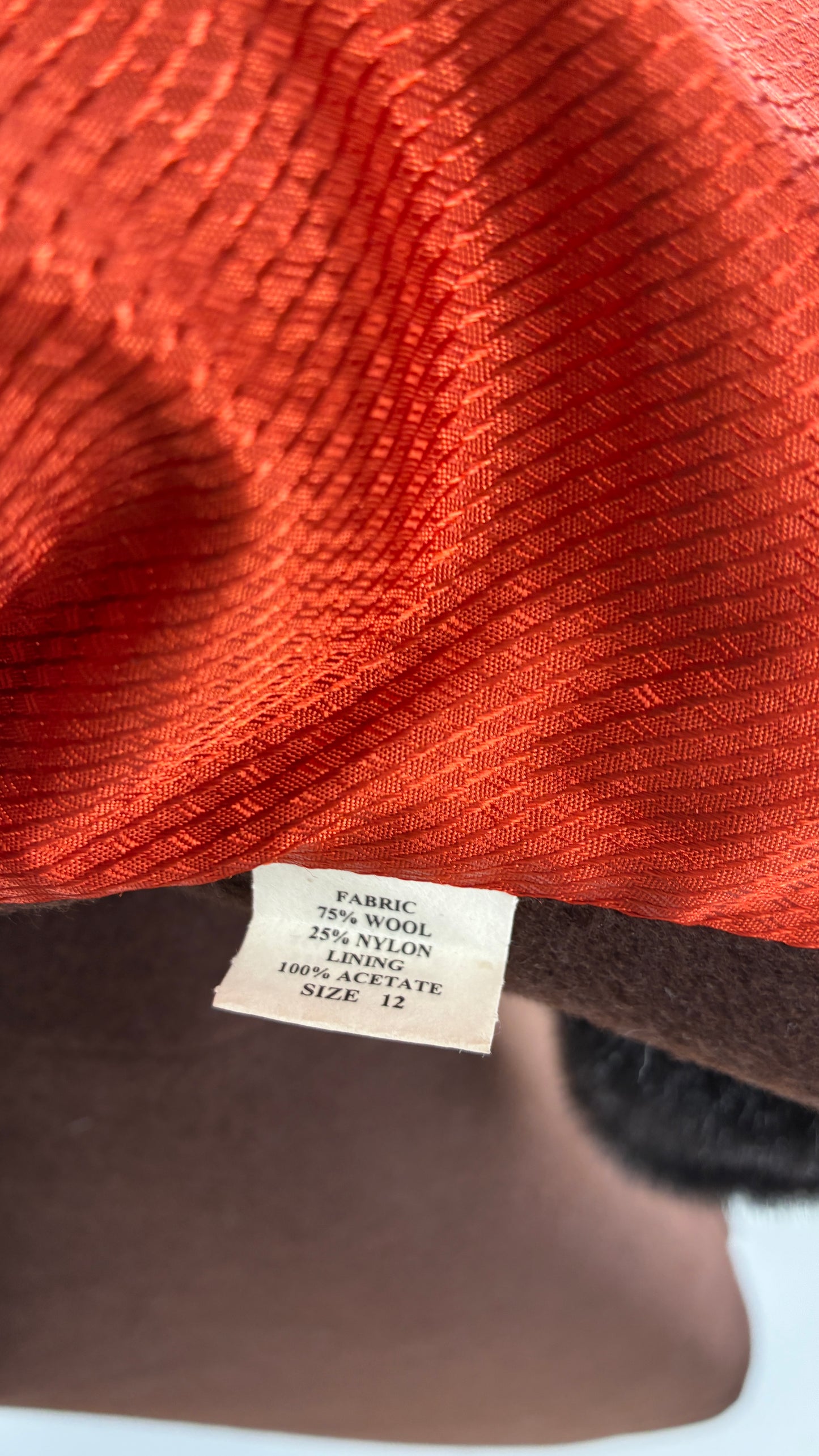 Vintage ALORNA Brown 75% Wool Duster, Full Length Coat with Vegan Fur Pom Pom Trim (12)