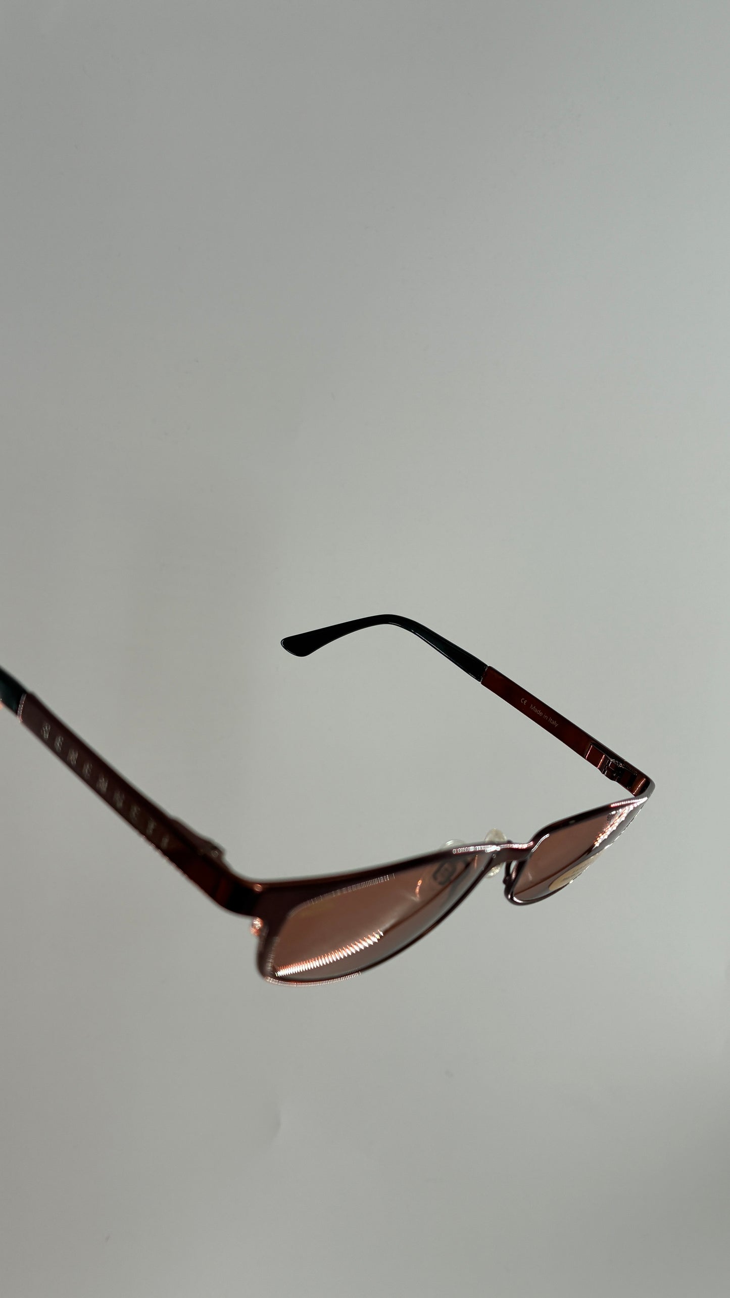 Vintage SERENGETI Polarized Sunglasses with Bronze Metal Frame