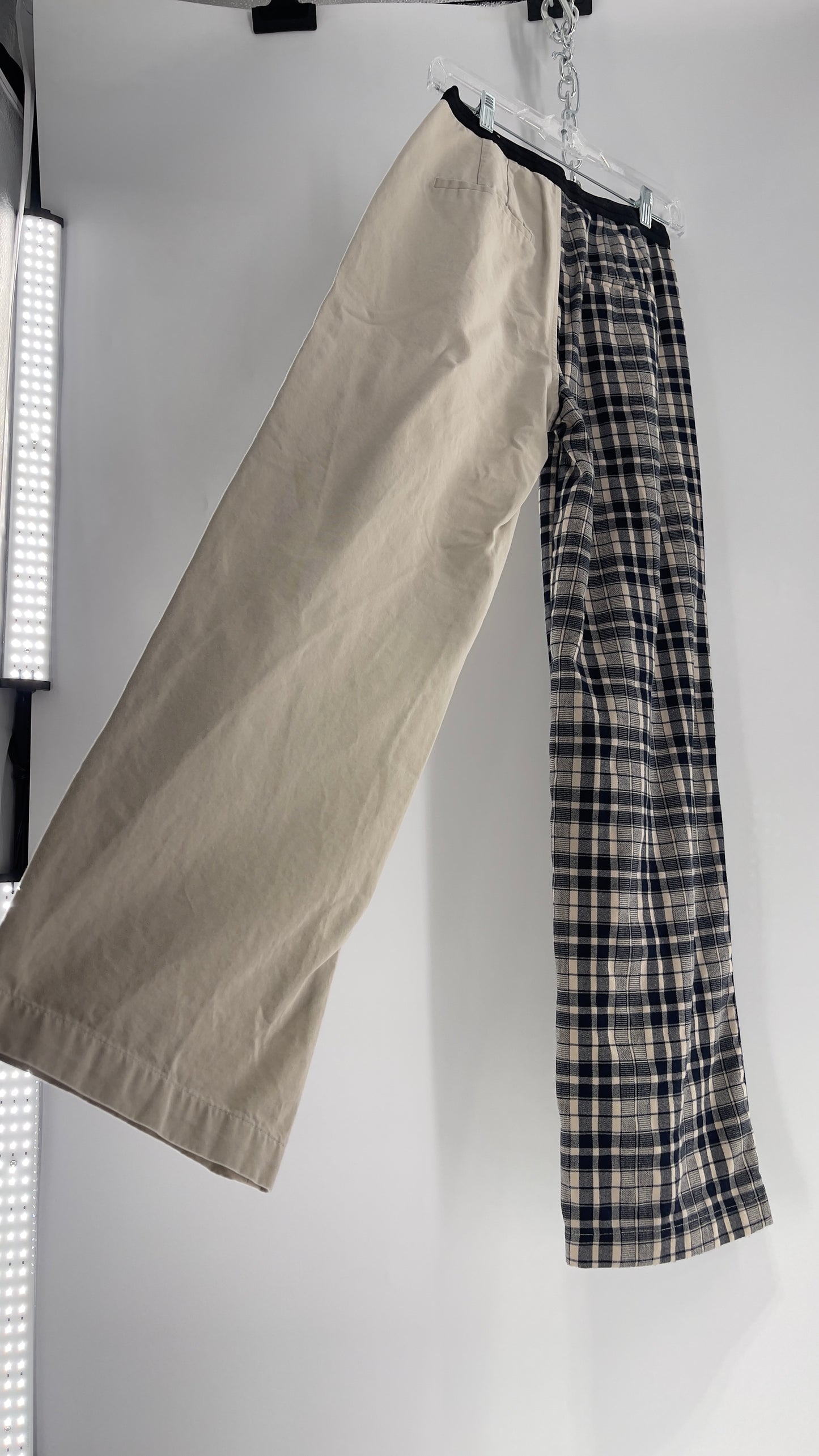 Blue Revival Coffee Break Plaid Khaki Combo Reworked Trouser (25)