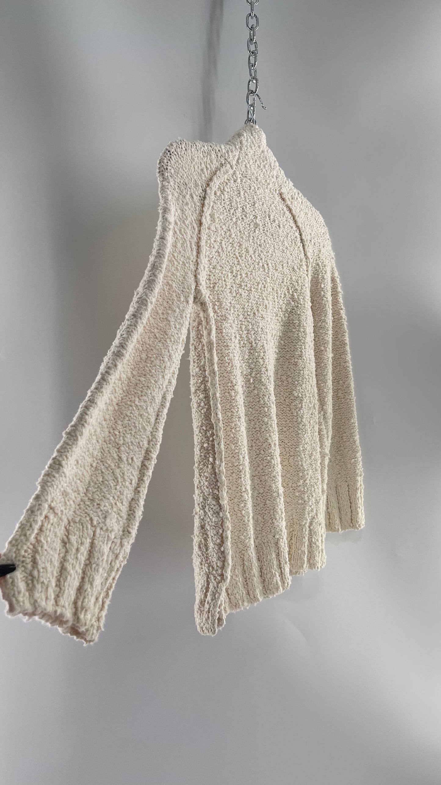 Moth Anthropologie Juliette Ivory White Knit Turtleneck Sweater(XS)