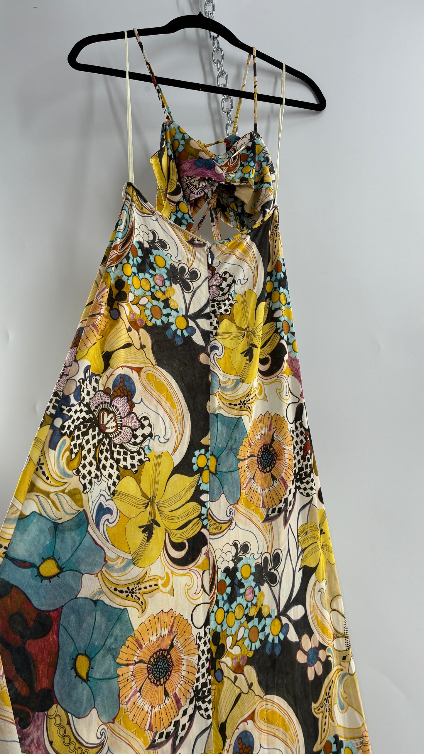 ALEXIS Cassandra Cut Out, Graphic Florals Maxi Dress (XS)