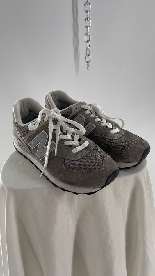 Vintage Nike New Balance 574 Unisex Gray Sneakers (8)