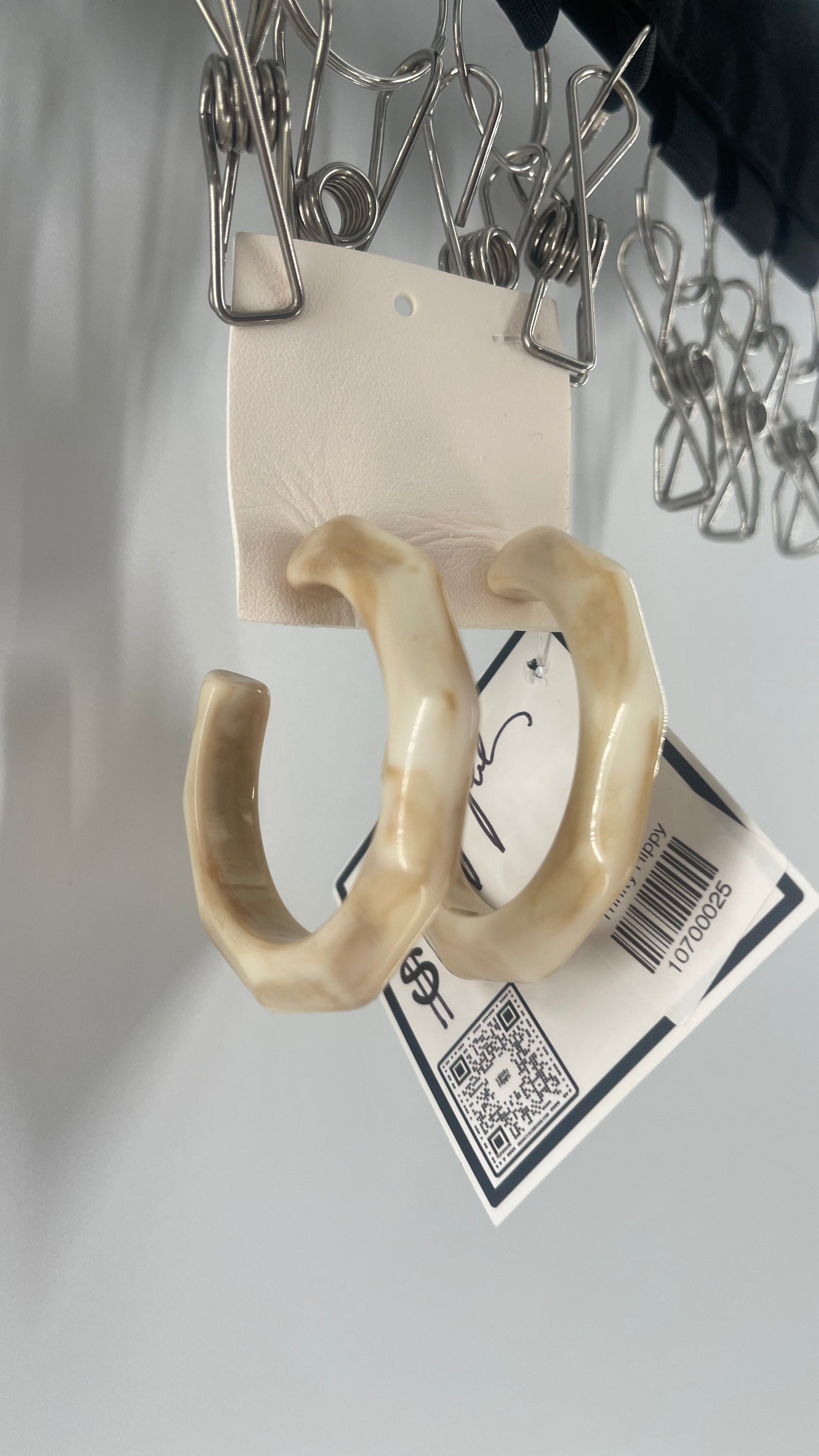 Free People Bone Toned Hoop Earring