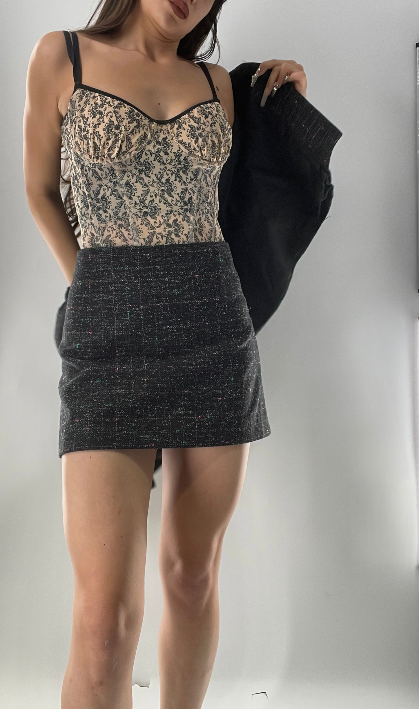 Vintage Custom Handmade 2Piece Suit Set with Blazer and Corseted Skirt