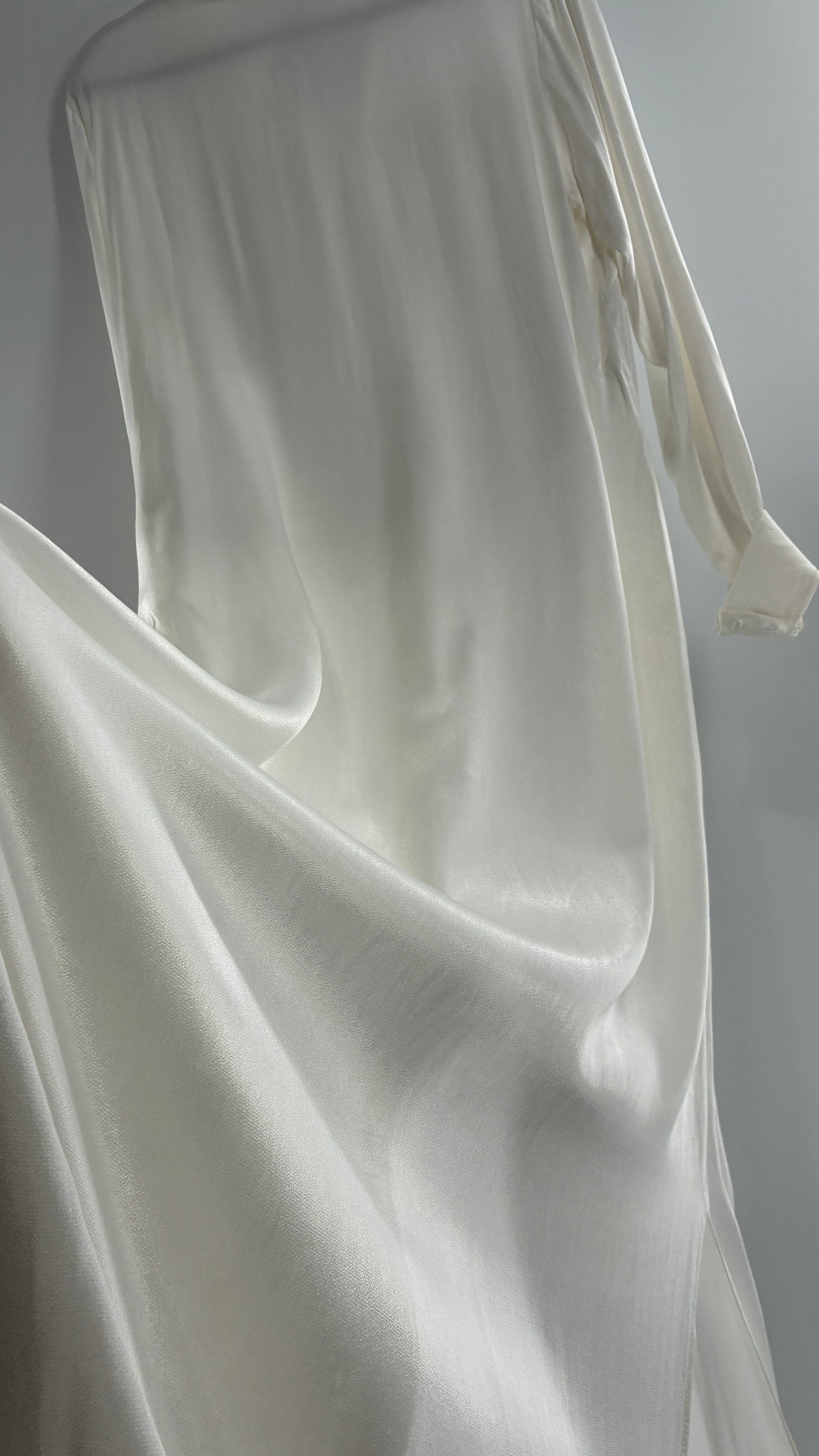 ST. BRAND BY STRASS White Button Up Style Dress with Tags Attached (Medium)