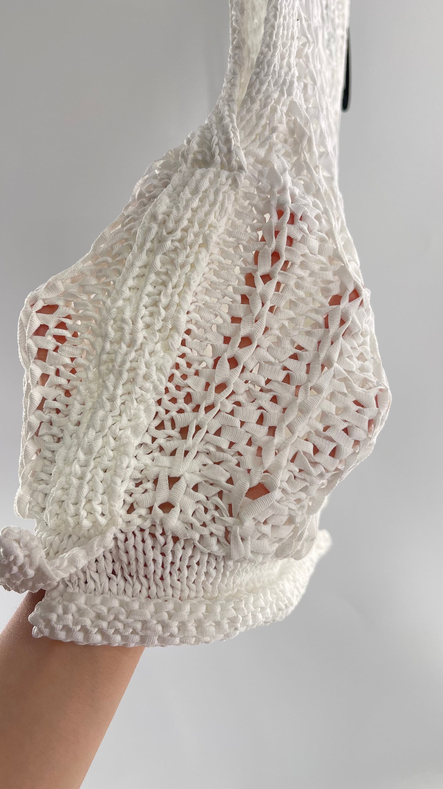 Anthropologie Moth Crochet Open Knit Mock Neck Tank (XS)