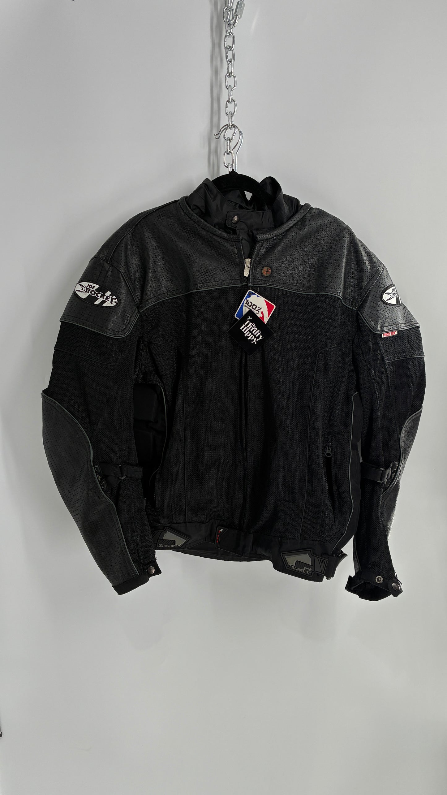 Vintage JOE ROCKET Padded Motorcycle Jacket with Tags Attached (XXL)