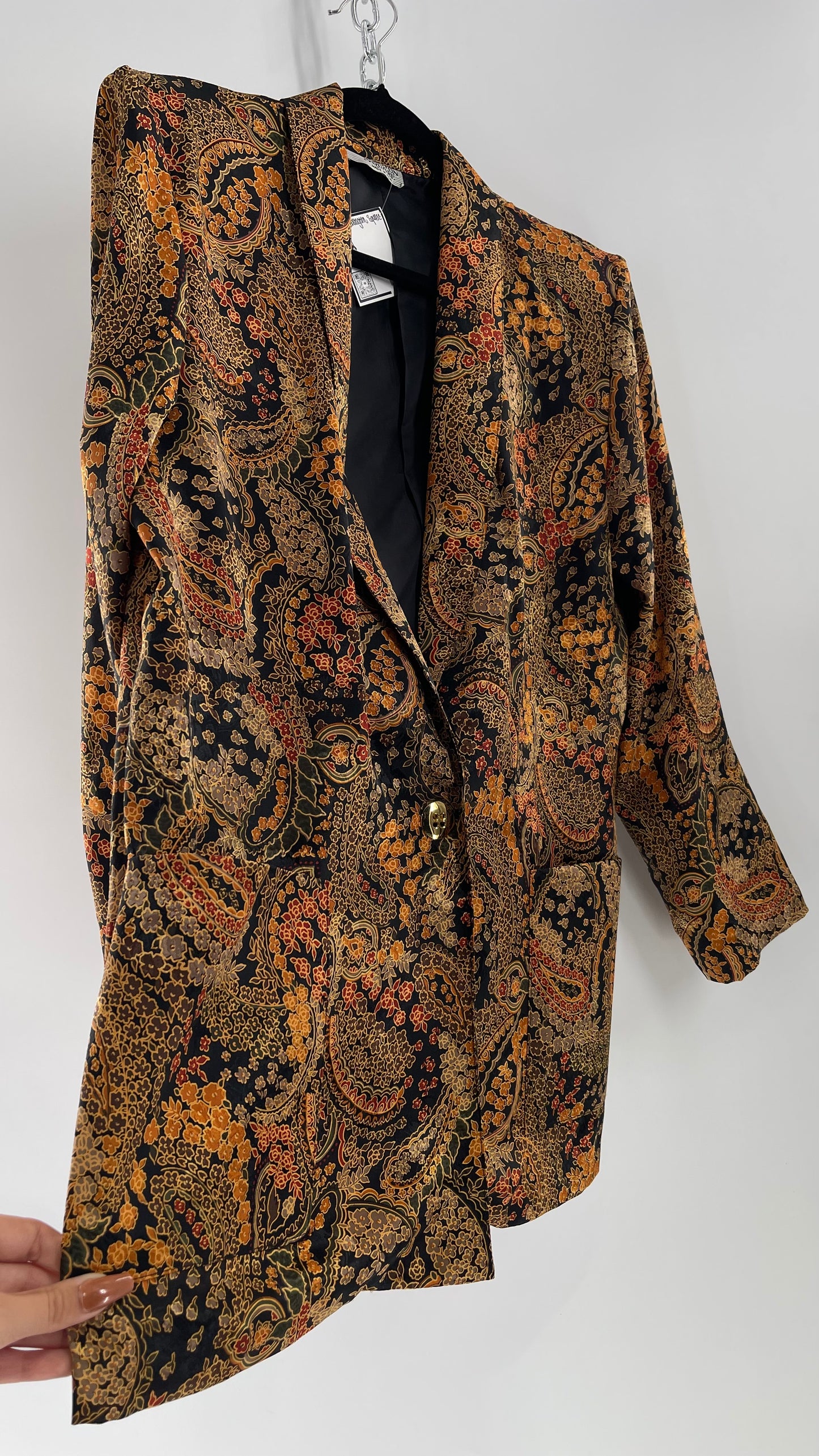 Vintage Kensington 100% Silk Blazer (Medium)