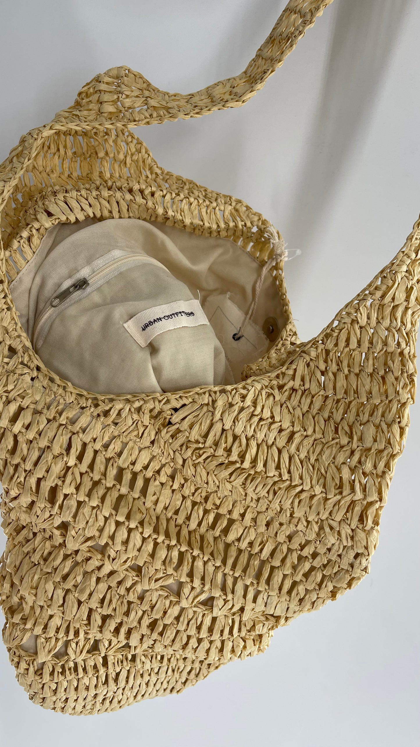 Urban Outfitters Straw Tan Tote Bag with Tags Attached