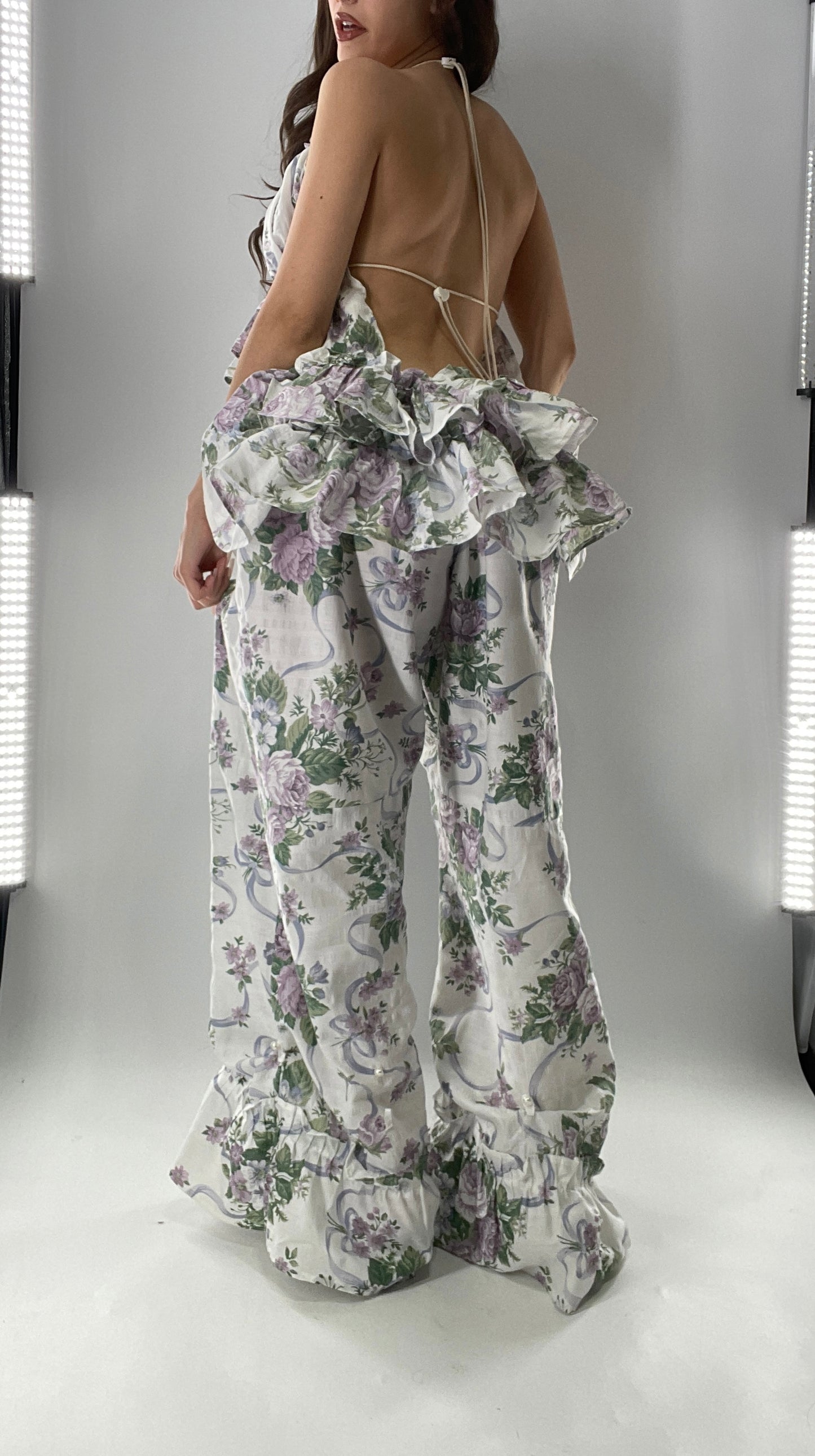 Vintage Handmade 2 Piece Set with Apron Style Ruffled Bum🧺 (One Size XS-XL)