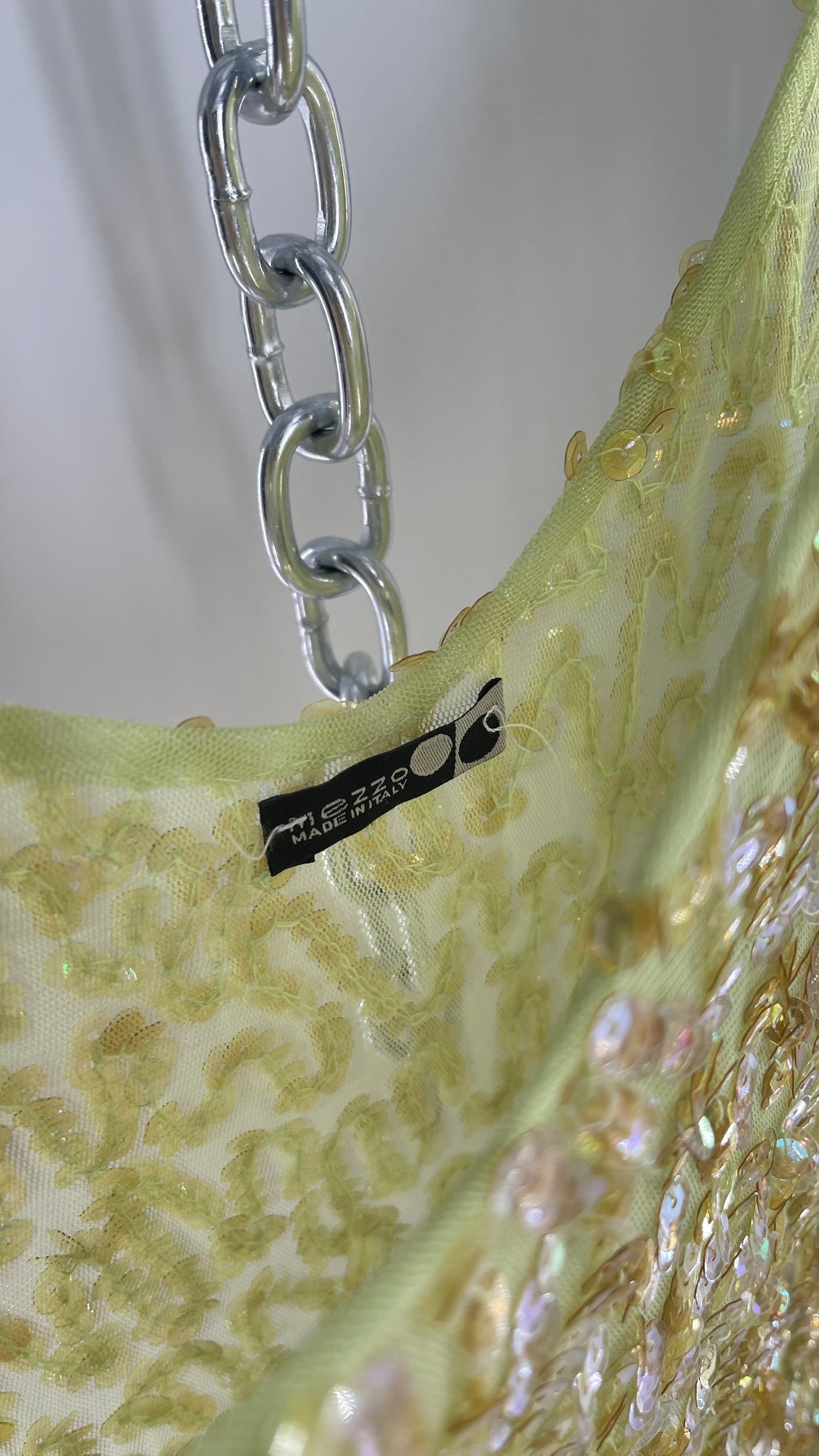 Vintage MEZZO Italy Green Sequin Tank (Medium)
