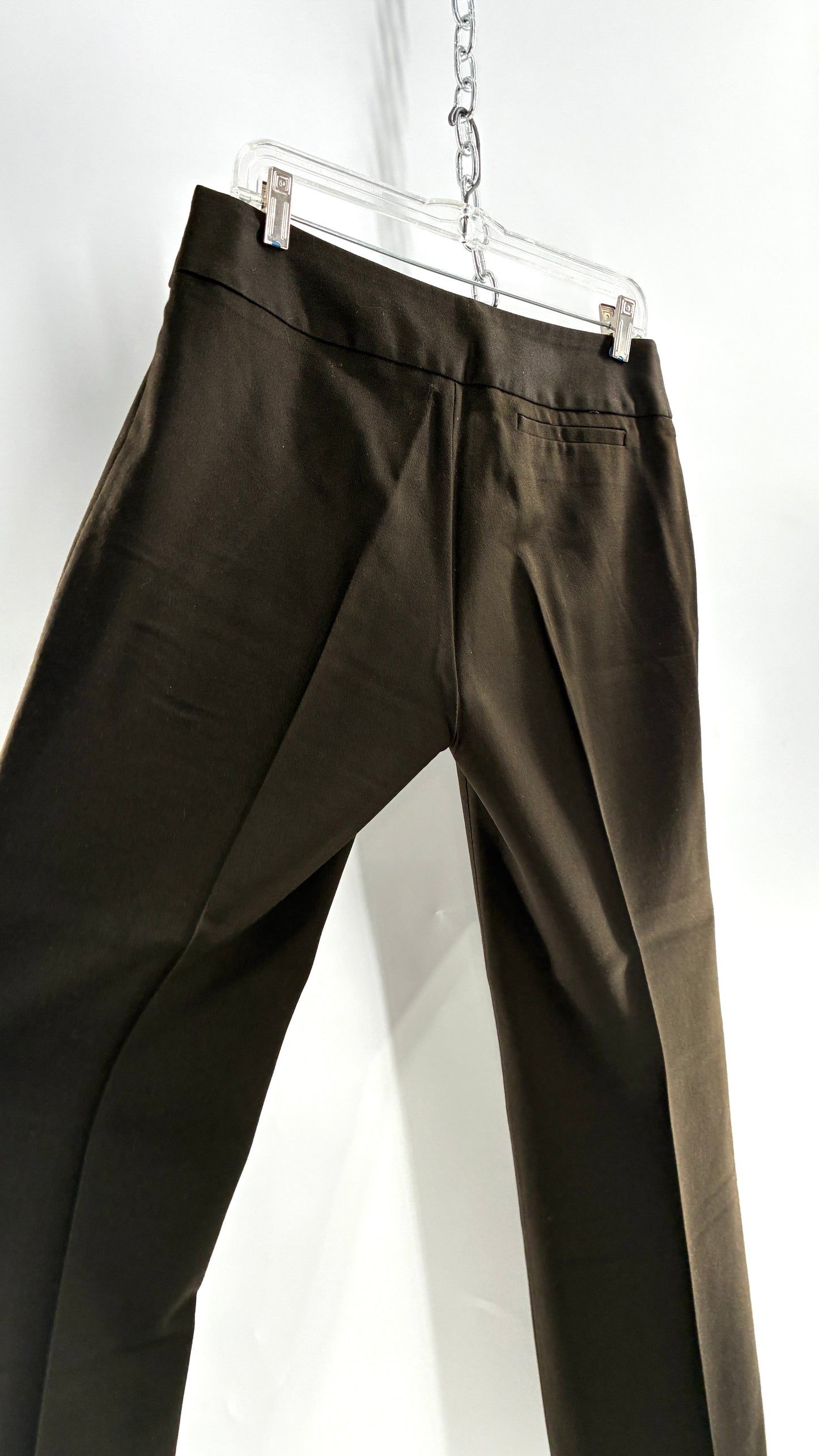 Vintage United Colors of Benneton 98% Pure Virgin Wool Brown Trousers Made in Portugal (44)