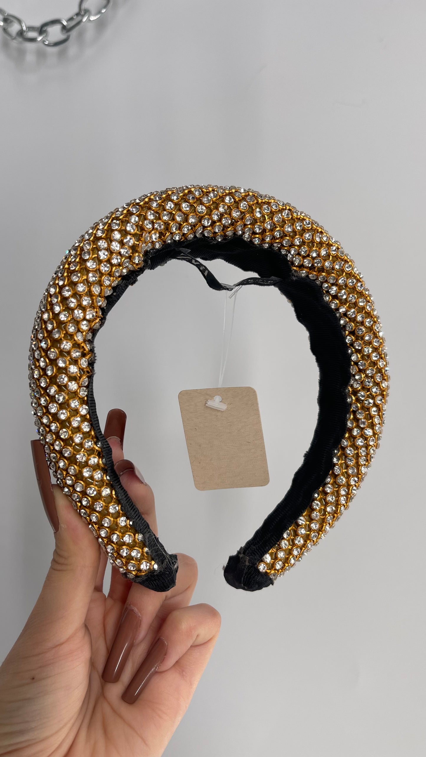 ZARA Thick Gold Rhinestone Headband