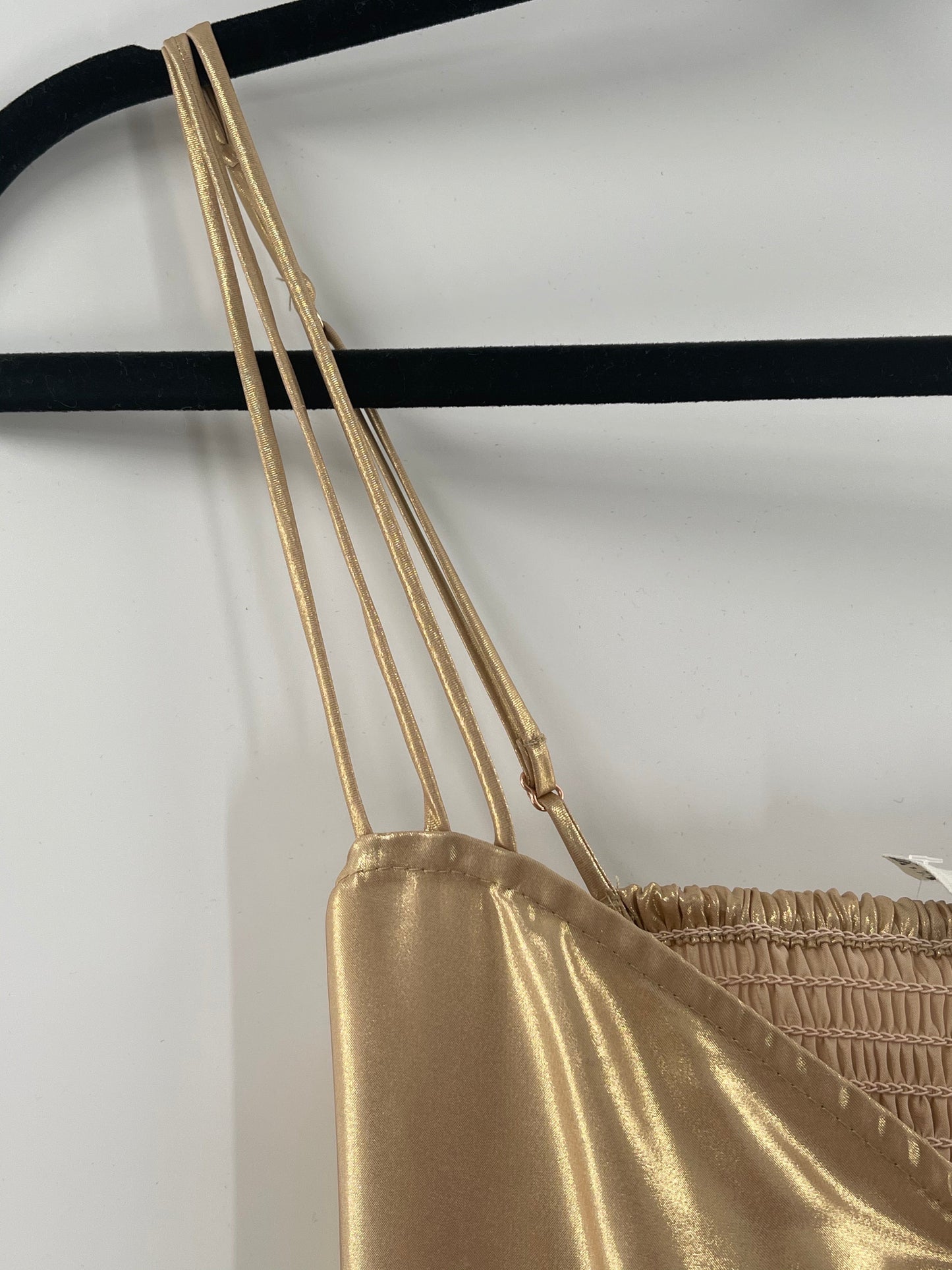 Free People Gold Molten Metal Dress (Small)