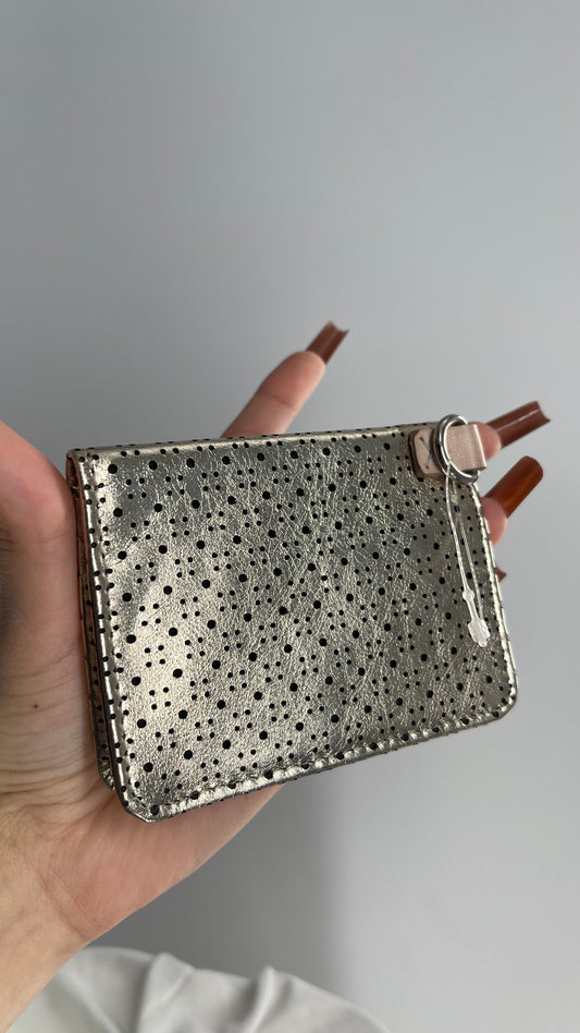 Free People Silver Metallic Leather Wallet