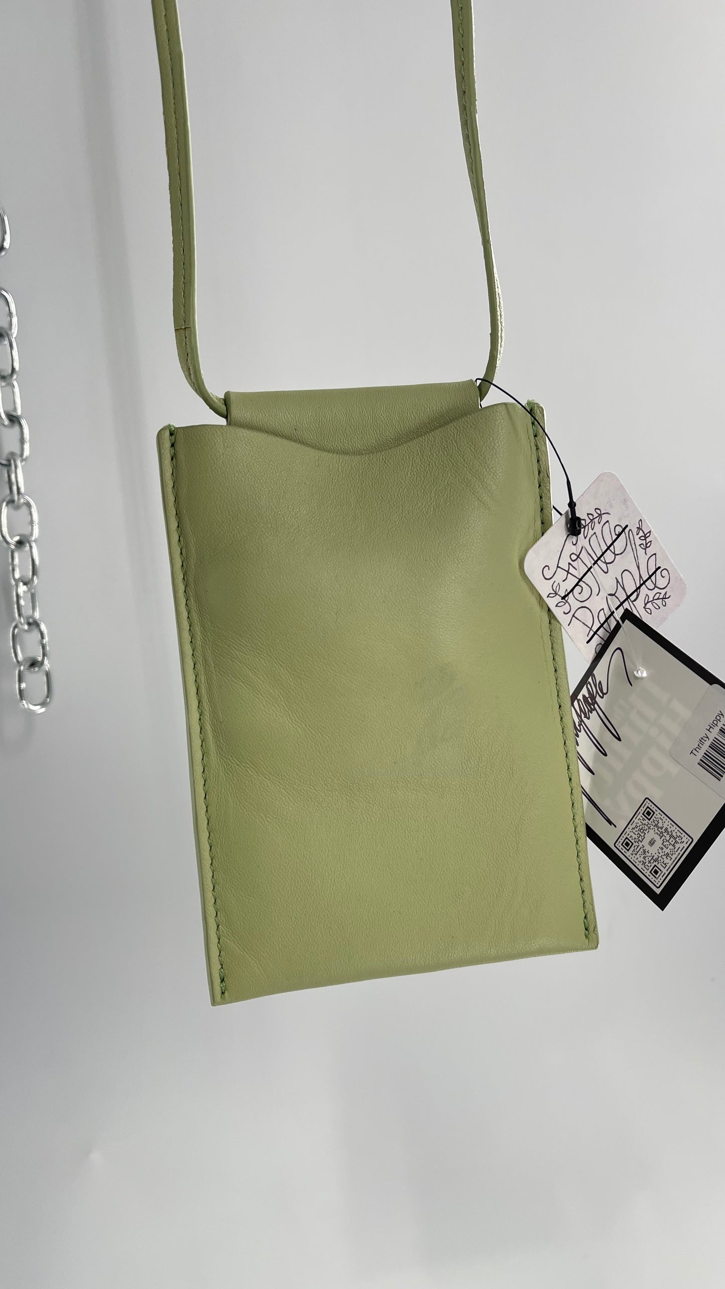 Free People Sage Green Crossbody Phone Pouch with Tags Attached