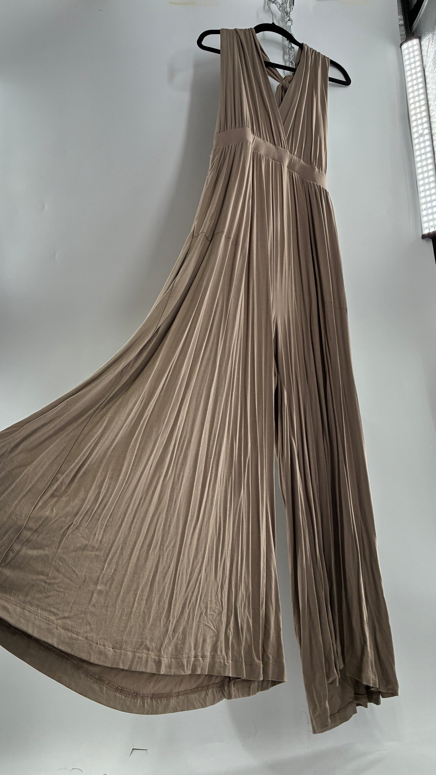 Free People Clay Halter Open Back, Wide Leg Jumpsuit with Tags Attached (XL)