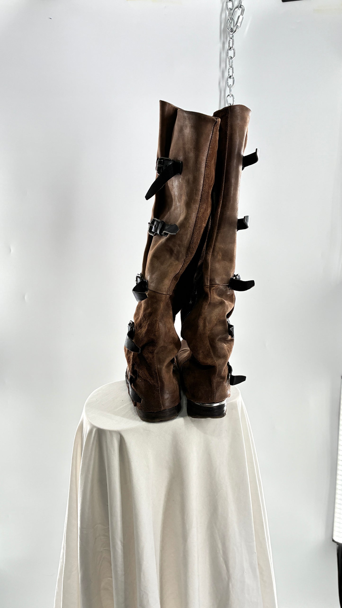 Tatum Over the Knee AS98 Distressed Worn Boots (41)