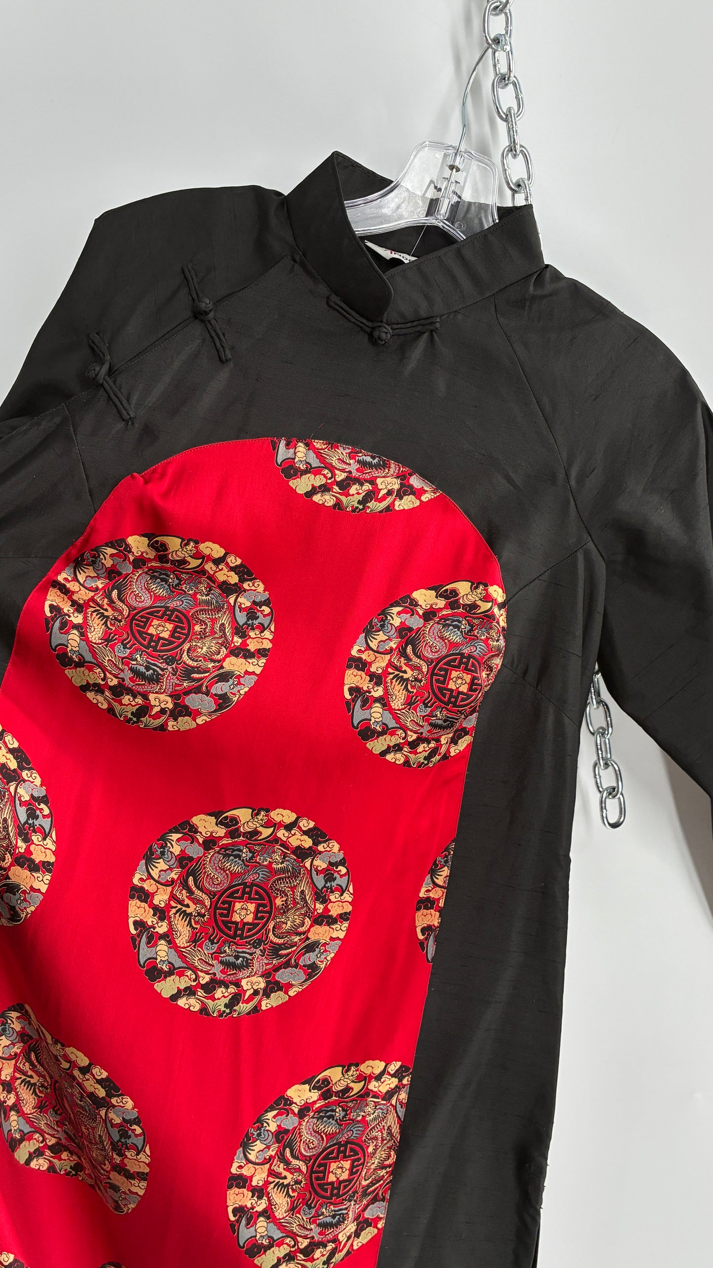 Vintage Qipao INDO-CHIC Black and Red Gown (Large)
