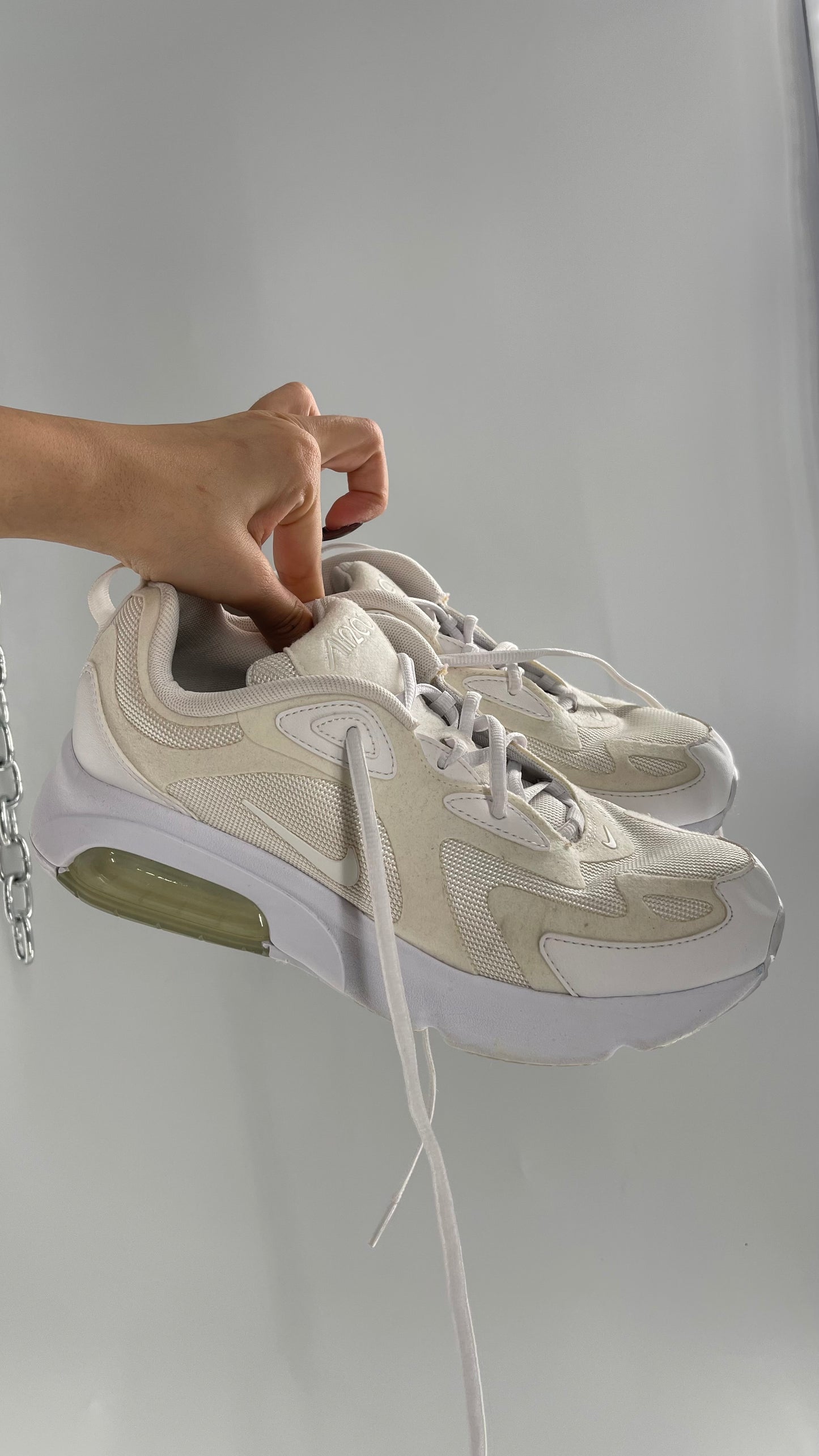 Worn Nike Air 200 Gs Triple White