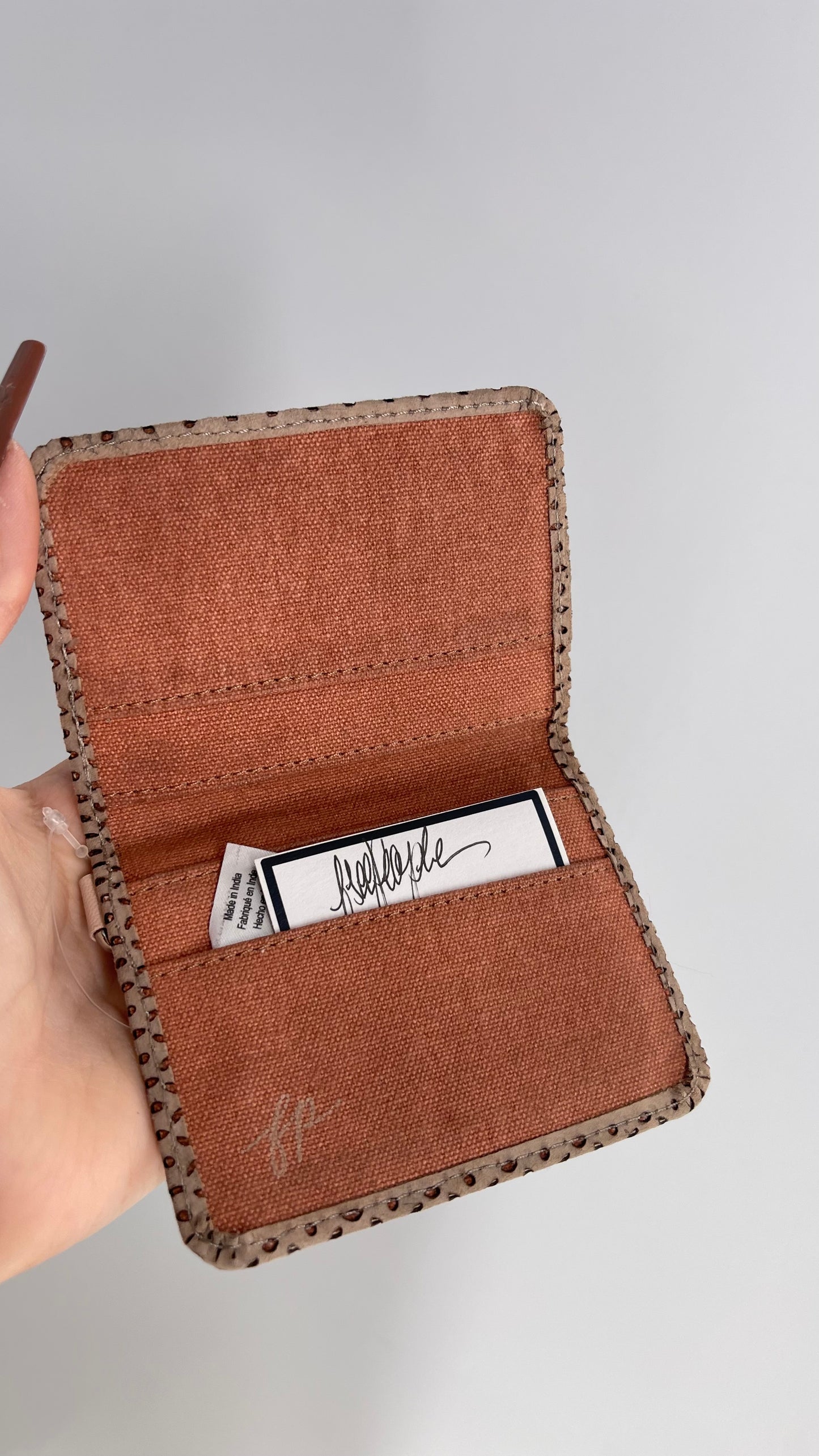 Free People Tan and Salmon Wallet