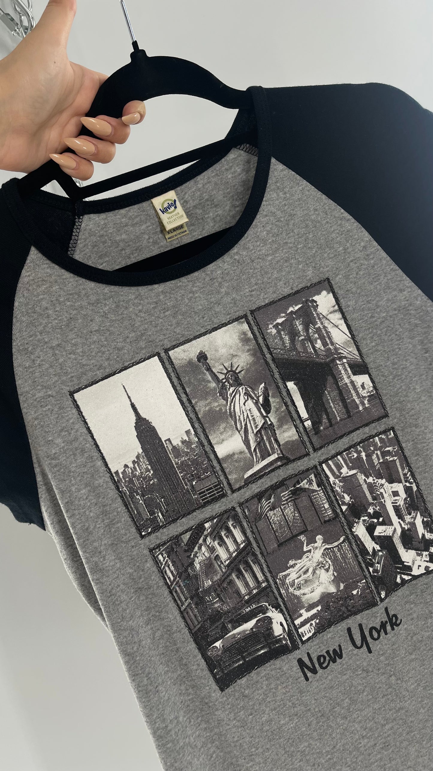Deadstock 1990s Vintage Kavio! New York Glitter Baby T (XL)