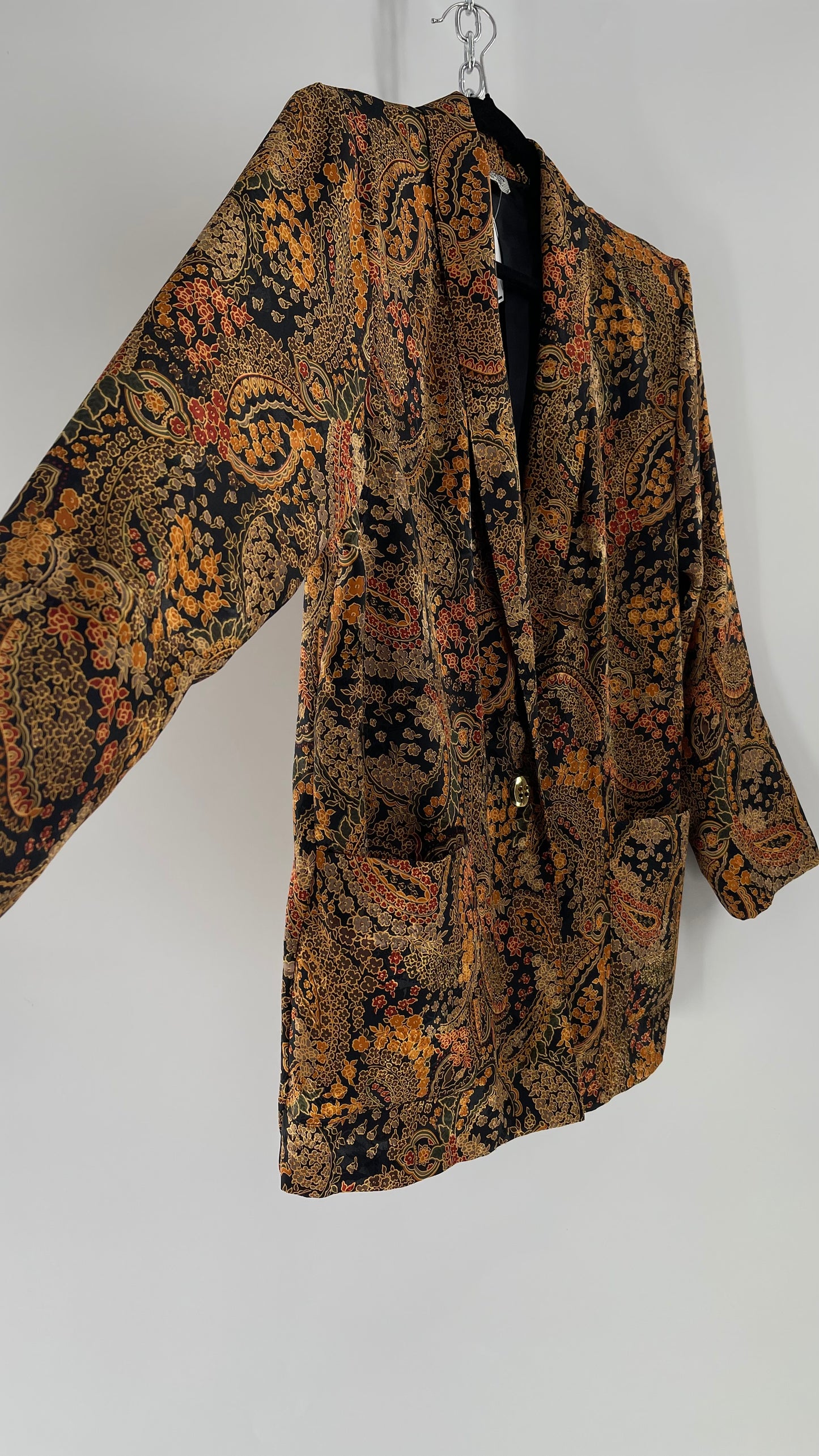 Vintage Kensington 100% Silk Blazer (Medium)