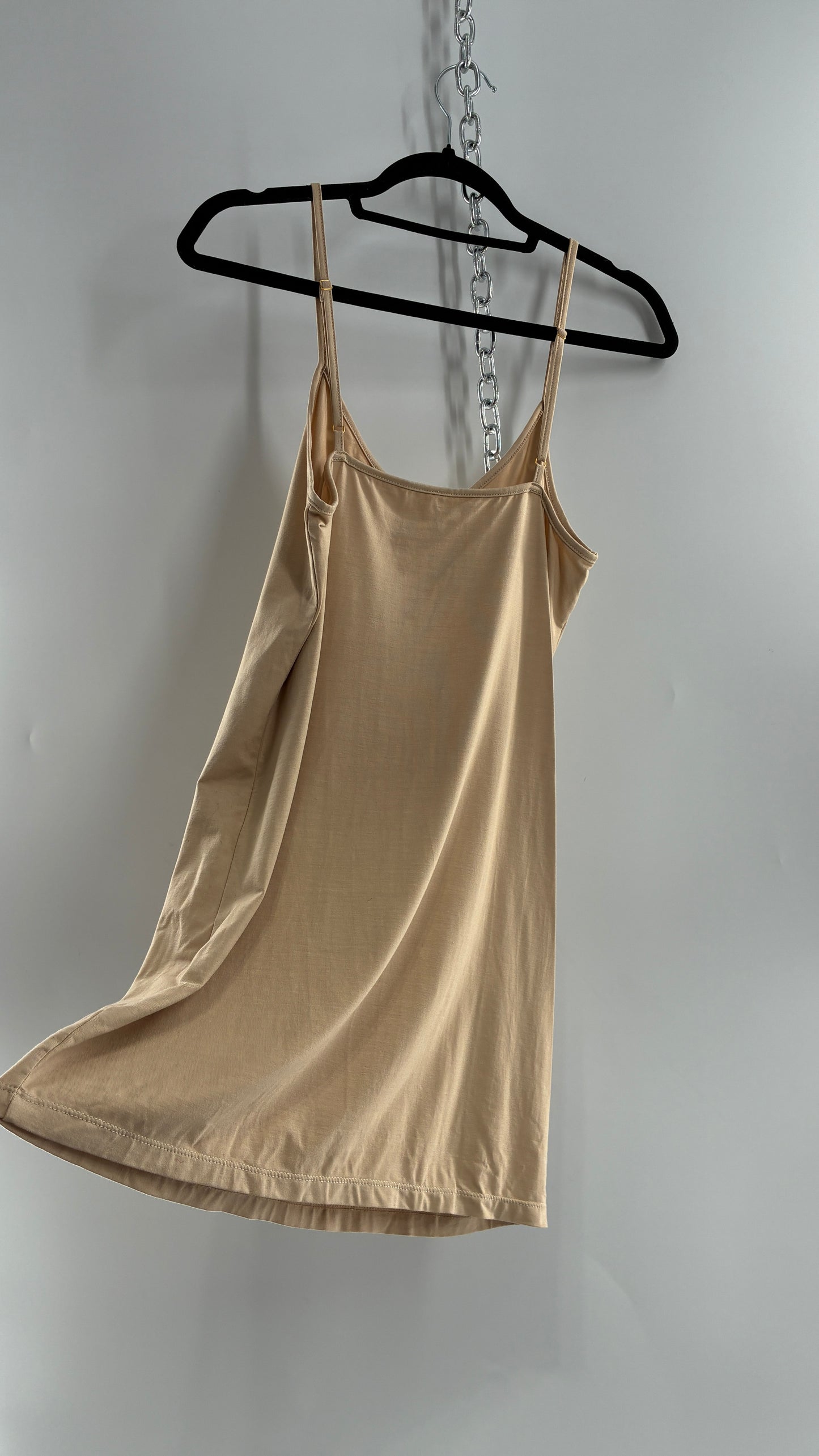 Intimately Free People Tan Viscose, Elastane Slip (Small)