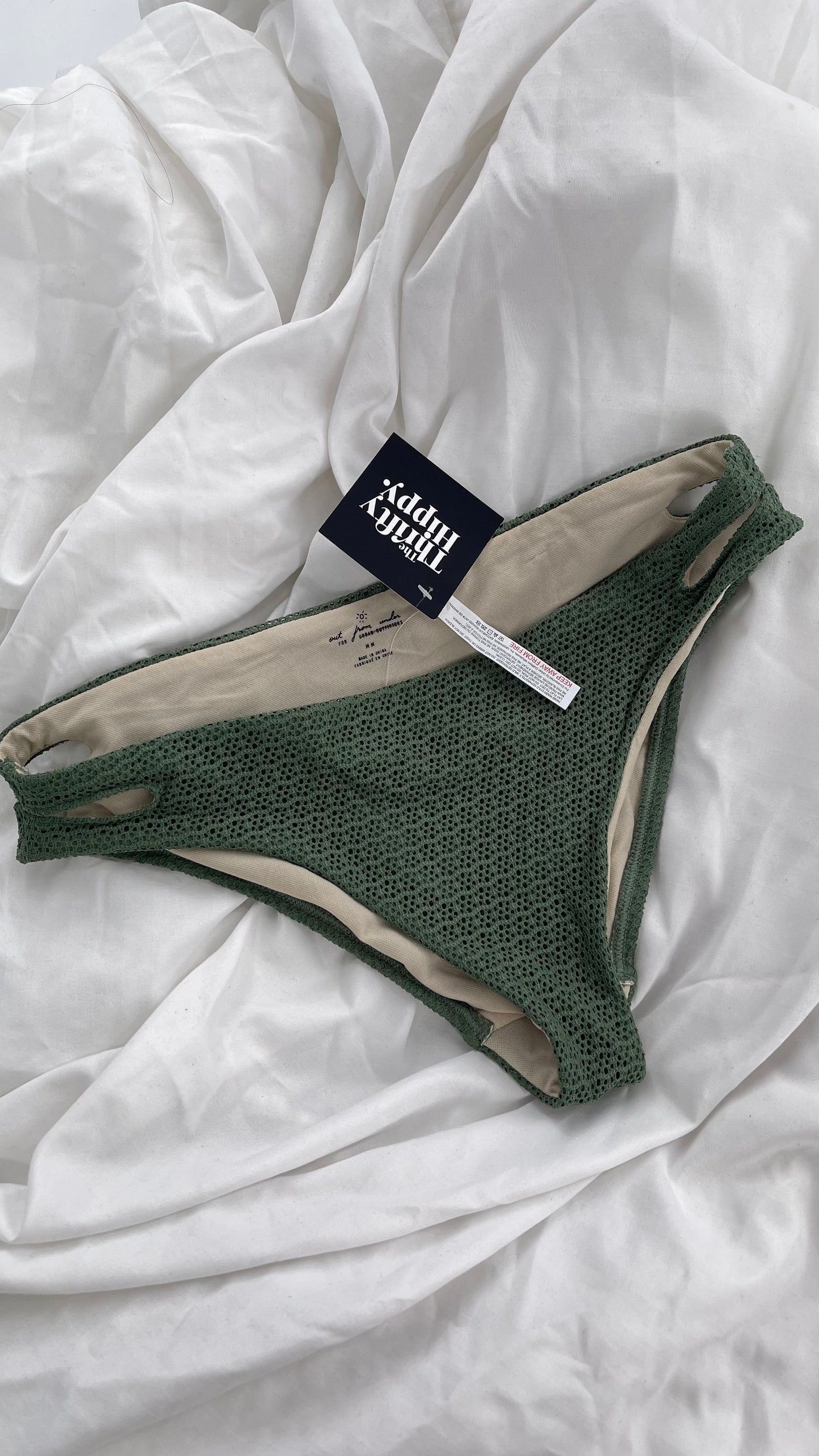 Urban Outfitters Out From Under Green Lacy Swim Bottoms (Medium)