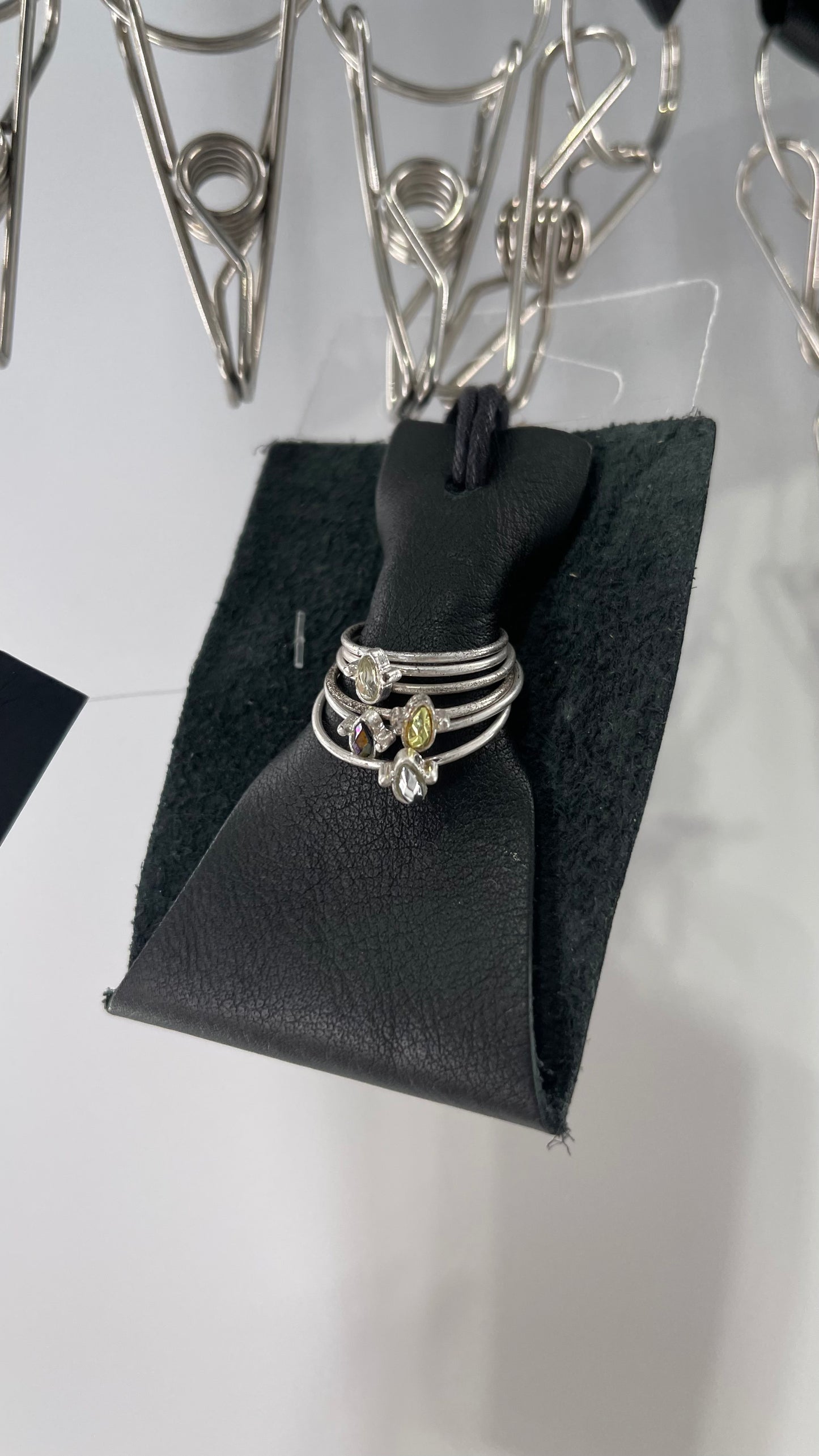 Free People Dainty & Delicate Silver Jewel Ring Set